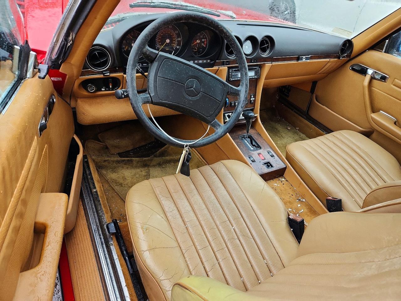 1988 Mercedes-benz 560 Sl Red vin: WDBBA48D4JA079963