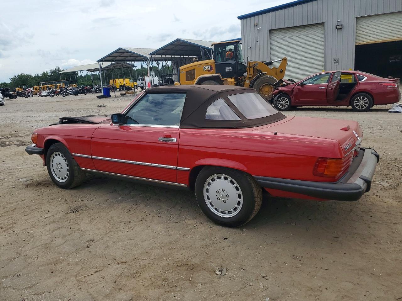 1988 Mercedes-benz 560 Sl Red vin: WDBBA48D4JA087593