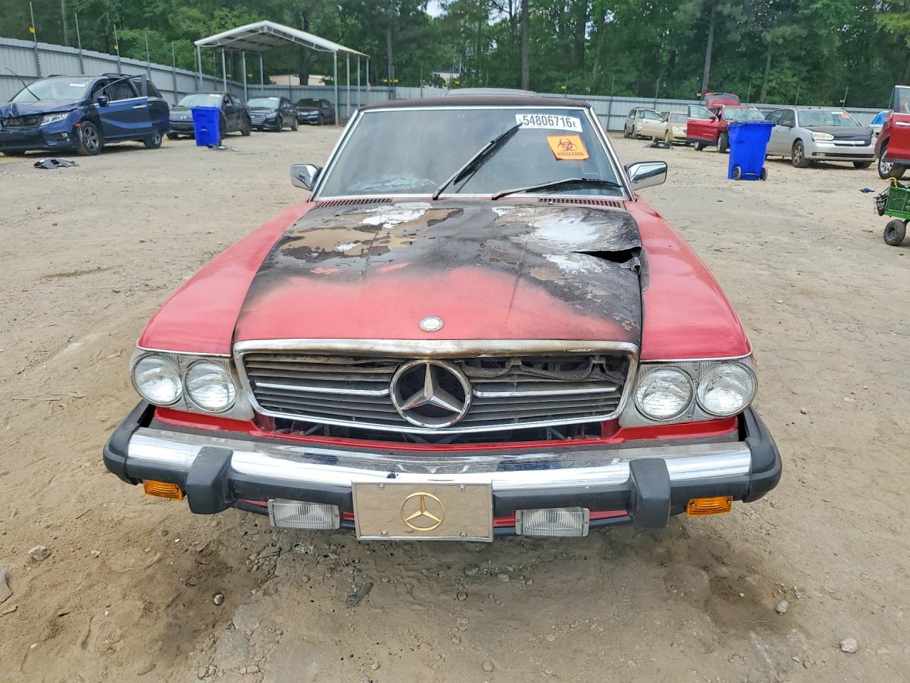 1988 Mercedes-benz 560 Sl Red vin: WDBBA48D4JA087593