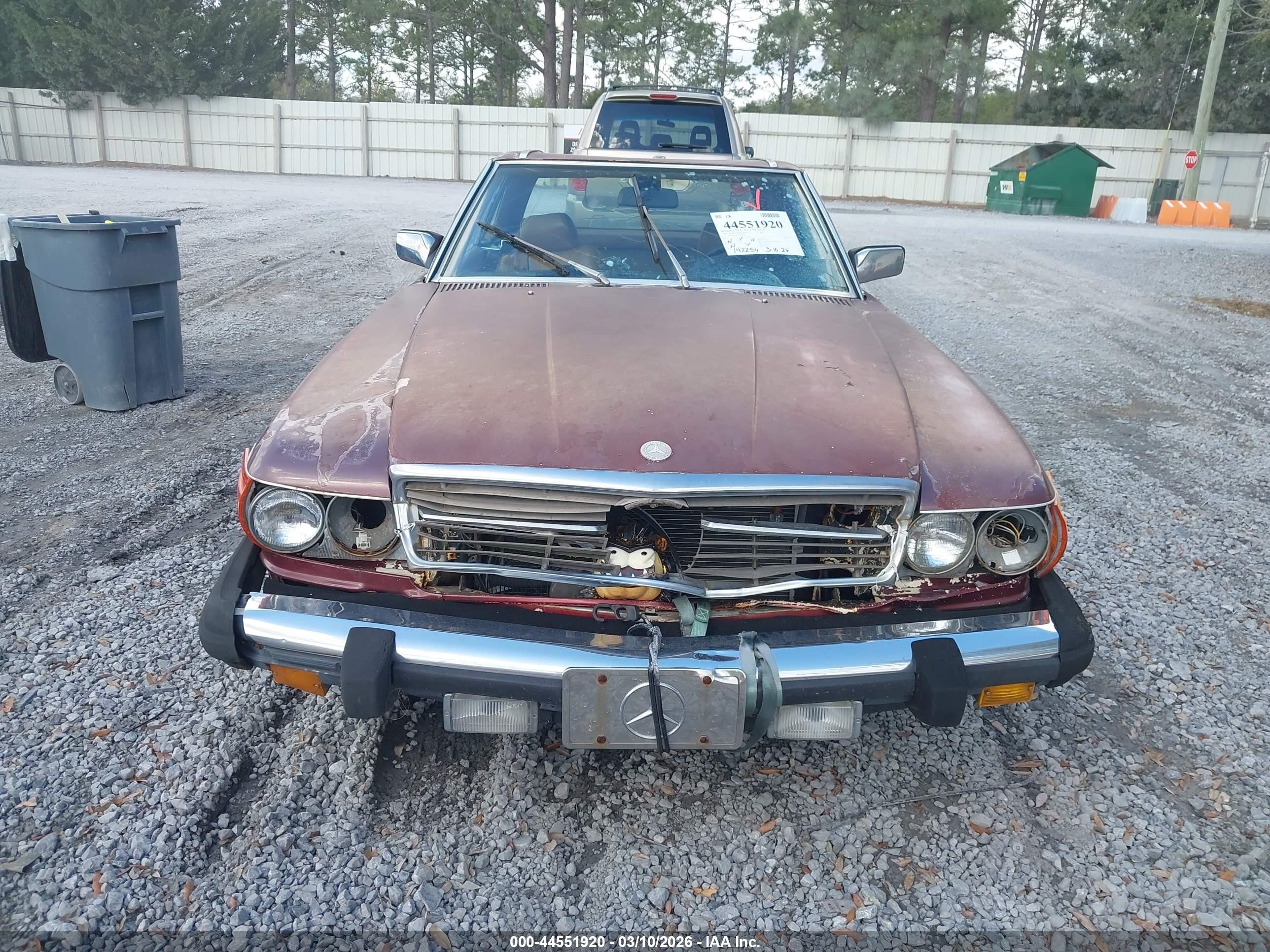 1986 Mercedes-benz 560 Sl Red vin: WDBBA48D5GA037990