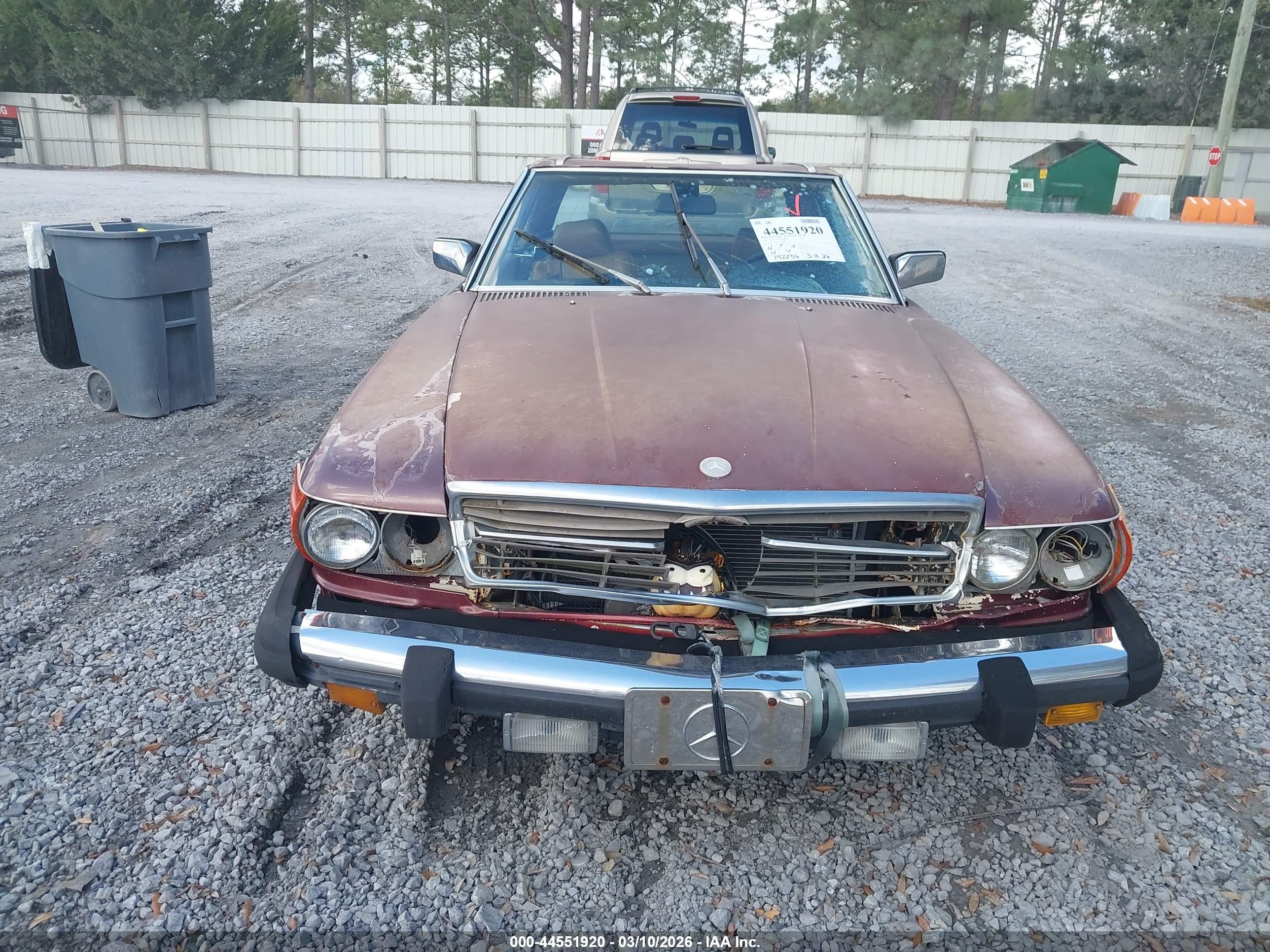 1986 Mercedes-benz 560 Sl Red vin: WDBBA48D5GA037990