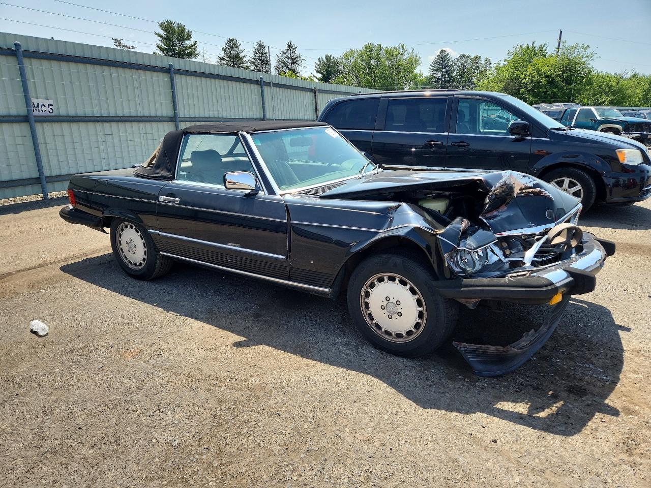 1987 Mercedes-benz 560 Sl Black vin: WDBBA48D5HA056217