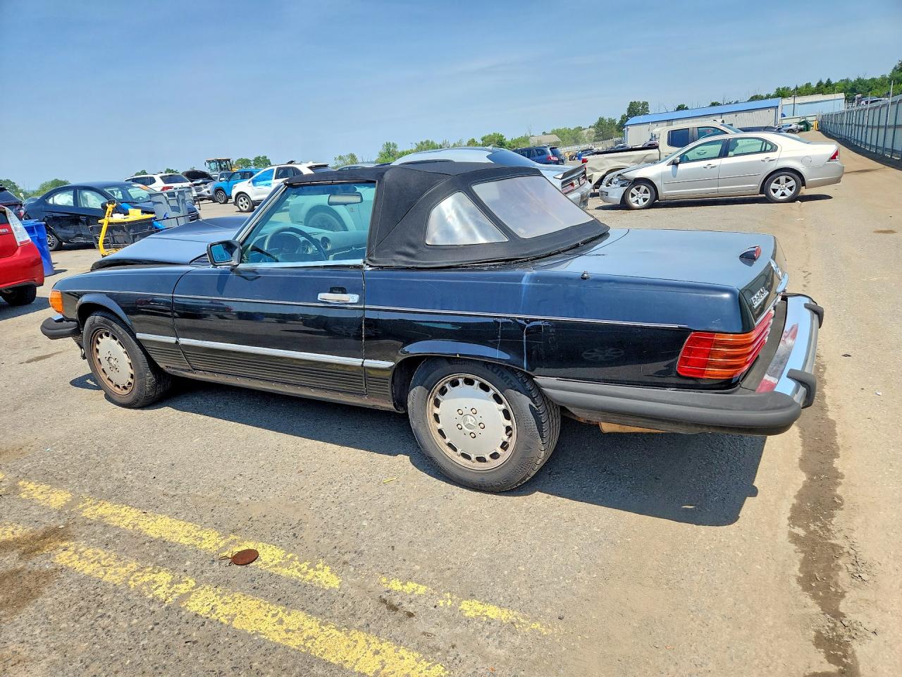 1987 Mercedes-benz 560 Sl Black vin: WDBBA48D5HA056217