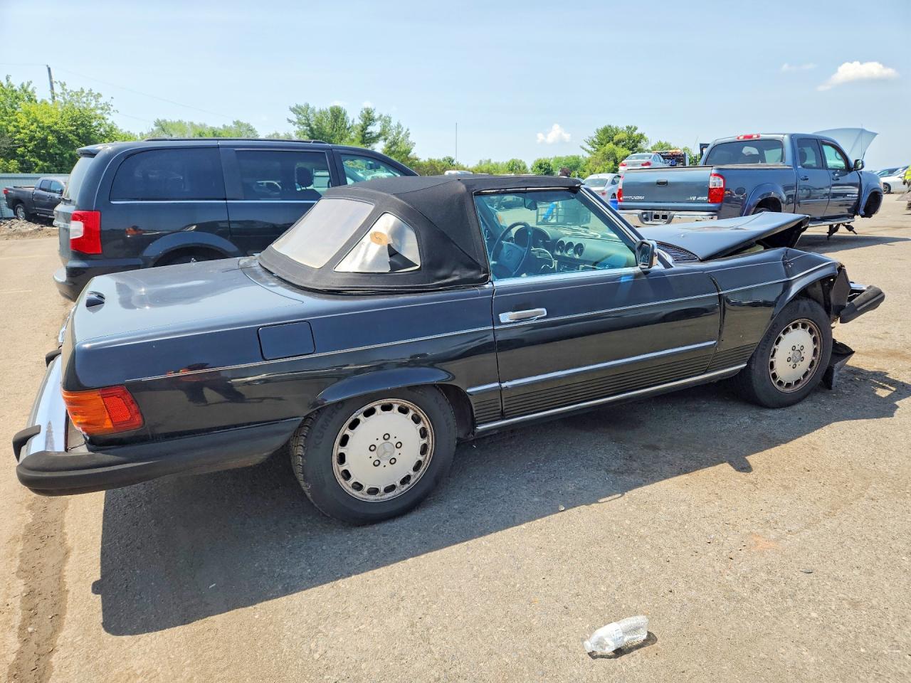 1987 Mercedes-benz 560 Sl Black vin: WDBBA48D5HA056217