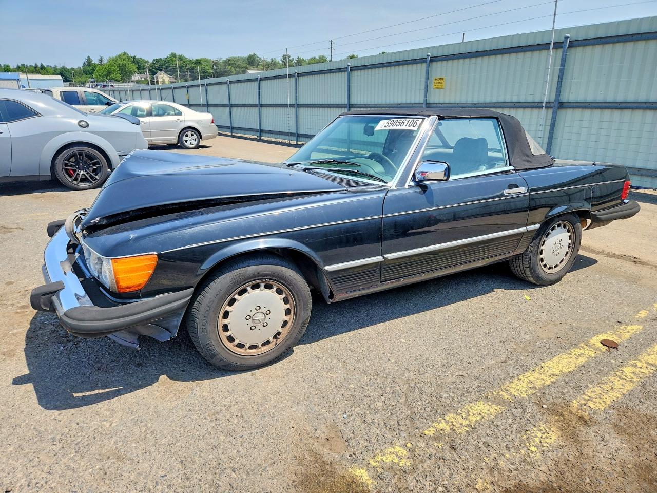 1987 Mercedes-benz 560 Sl Black vin: WDBBA48D5HA056217
