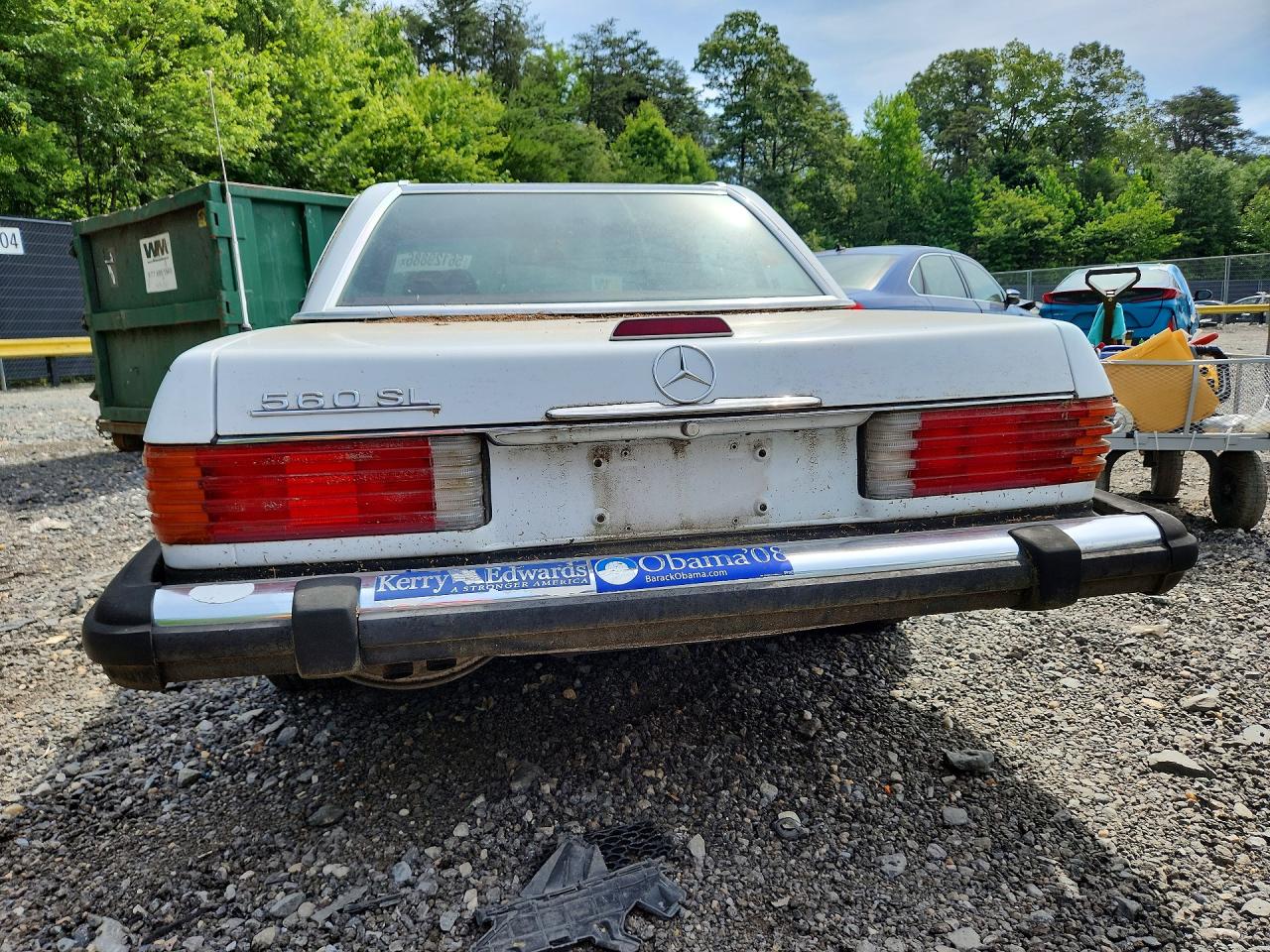1988 Mercedes-benz 560 Sl Белый vin: WDBBA48D5JA079972