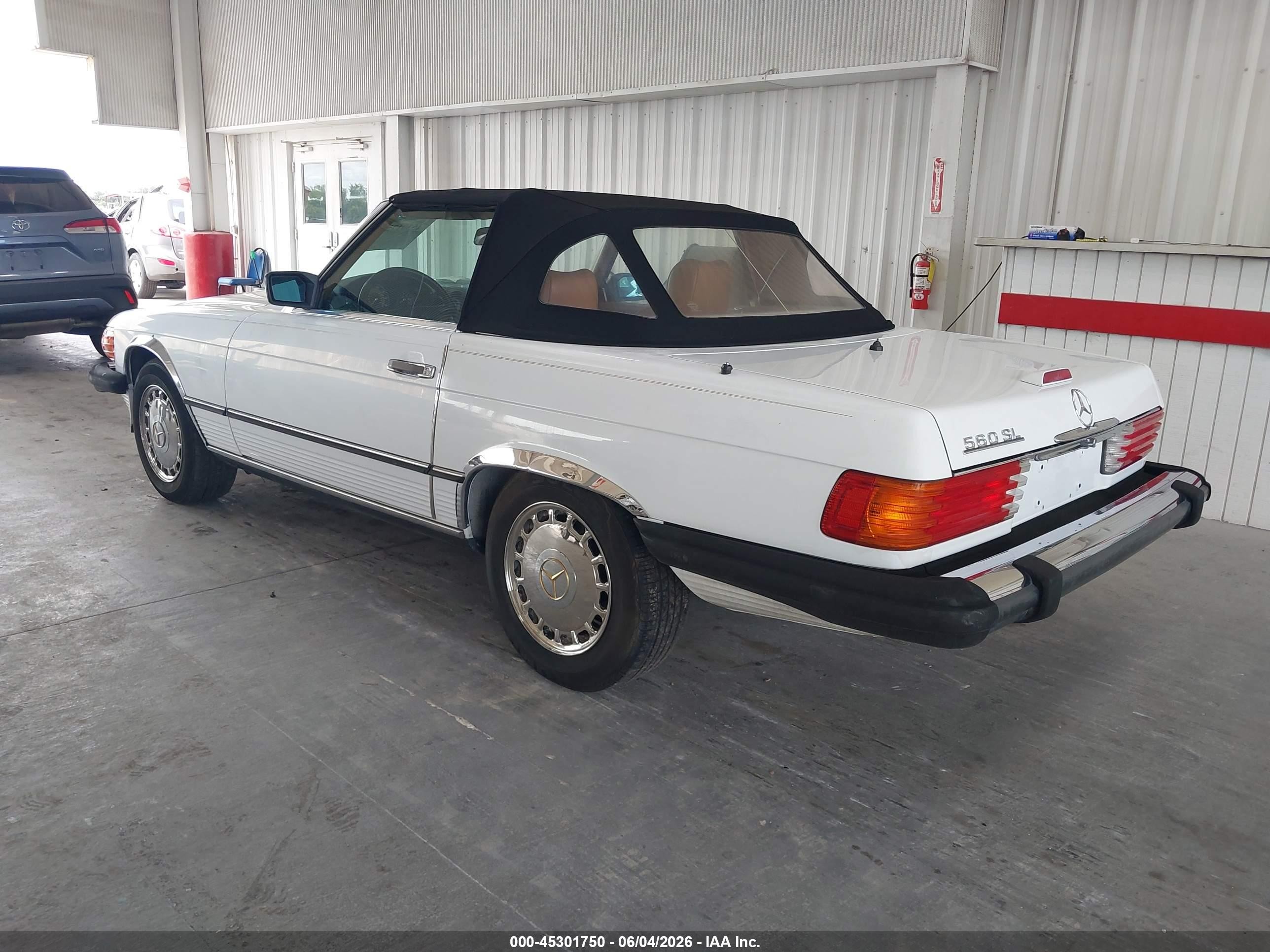 1989 Mercedes-benz 560 Sl White vin: WDBBA48D5KA094621