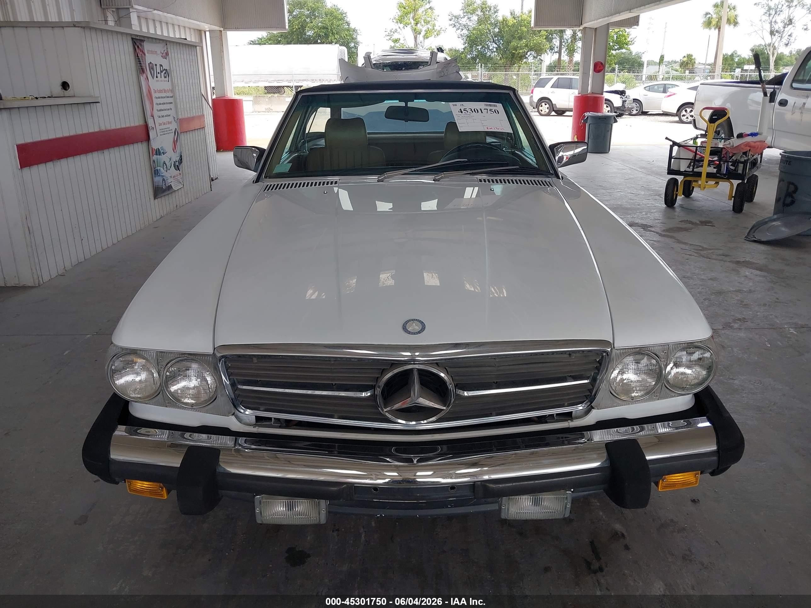 1989 Mercedes-benz 560 Sl White vin: WDBBA48D5KA094621