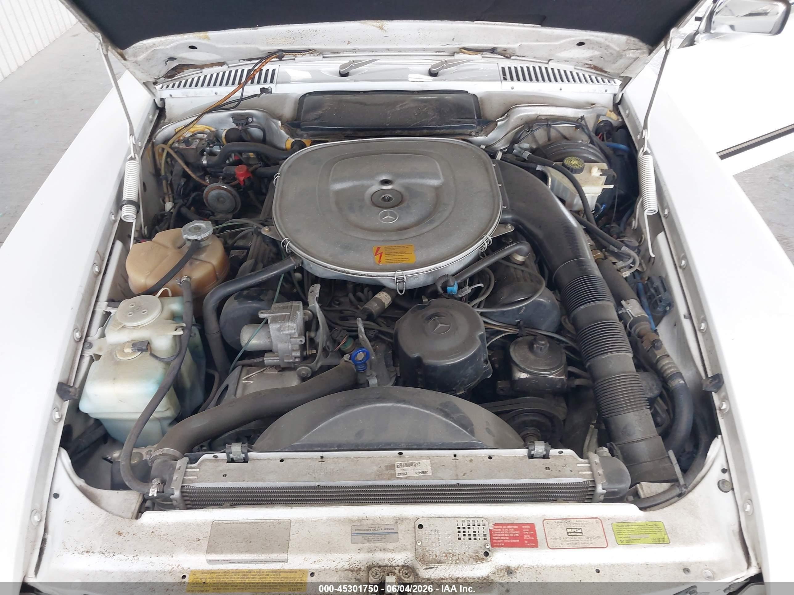 1989 Mercedes-benz 560 Sl White vin: WDBBA48D5KA094621