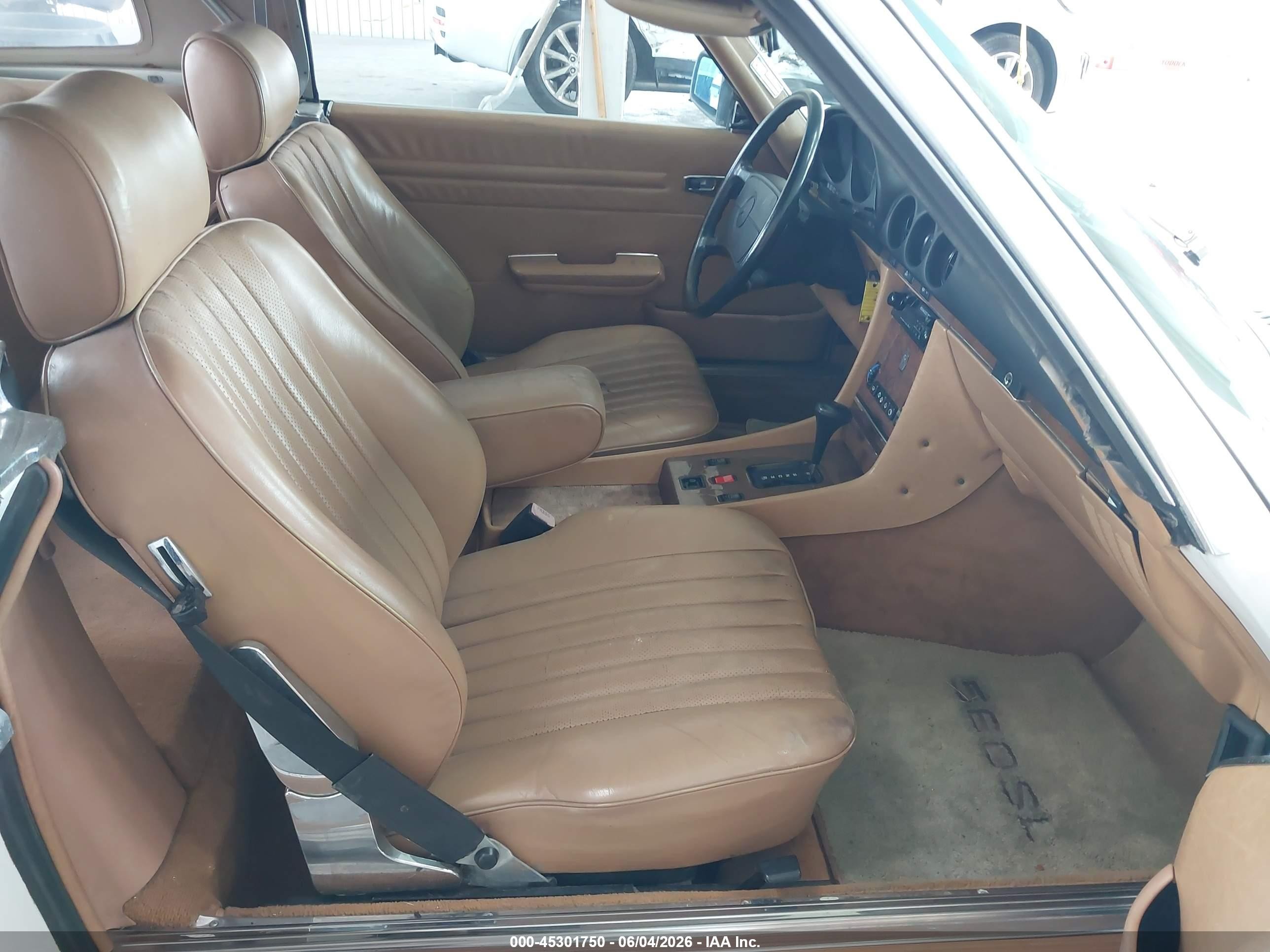 1989 Mercedes-benz 560 Sl White vin: WDBBA48D5KA094621