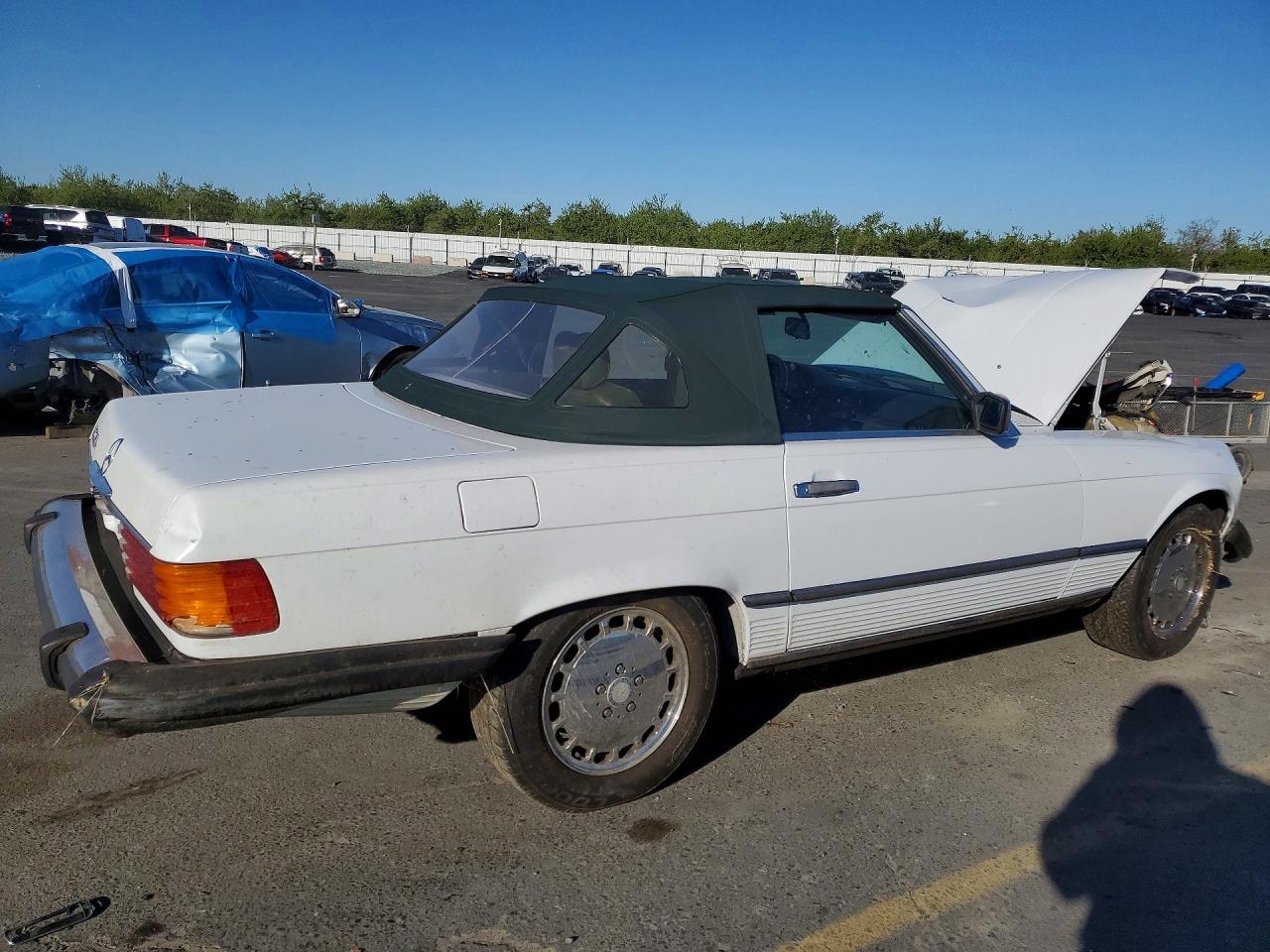 1986 Mercedes-benz 560 Sl White vin: WDBBA48D6GA040624