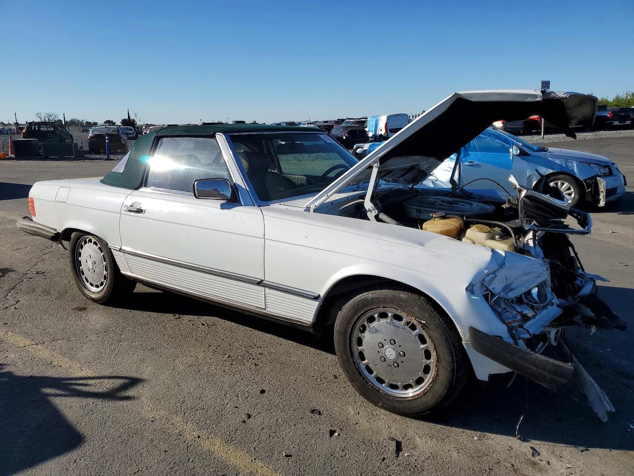 1986 Mercedes-benz 560 Sl White vin: WDBBA48D6GA040624