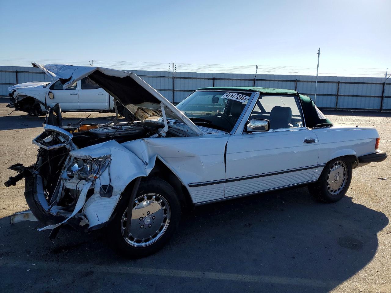 1986 Mercedes-benz 560 Sl White vin: WDBBA48D6GA040624