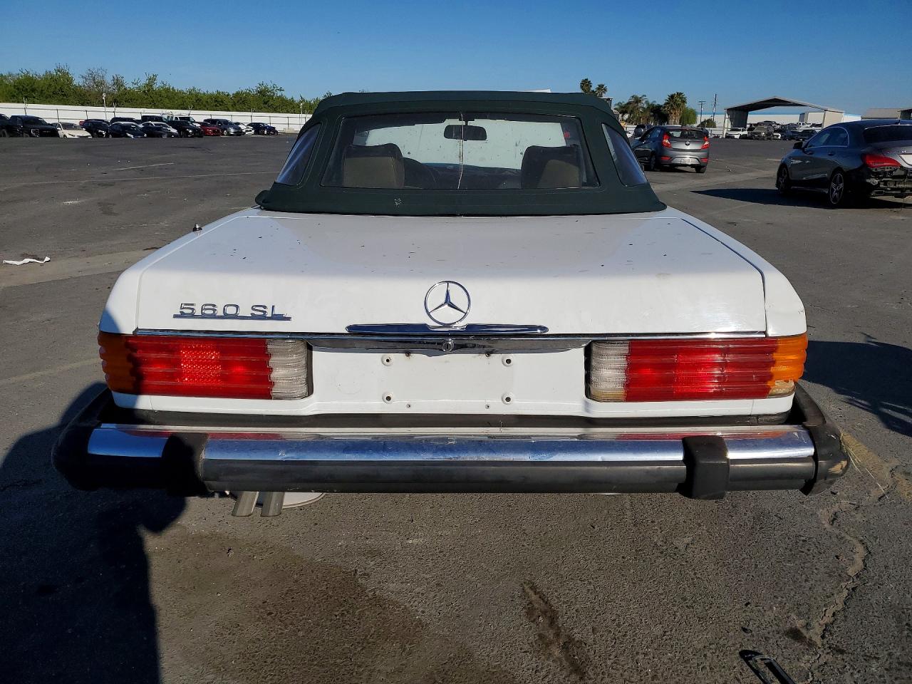 1986 Mercedes-benz 560 Sl White vin: WDBBA48D6GA040624