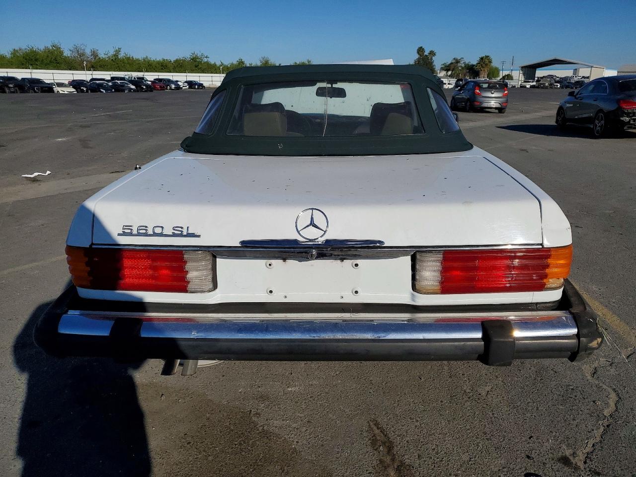 1986 Mercedes-benz 560 Sl White vin: WDBBA48D6GA040624