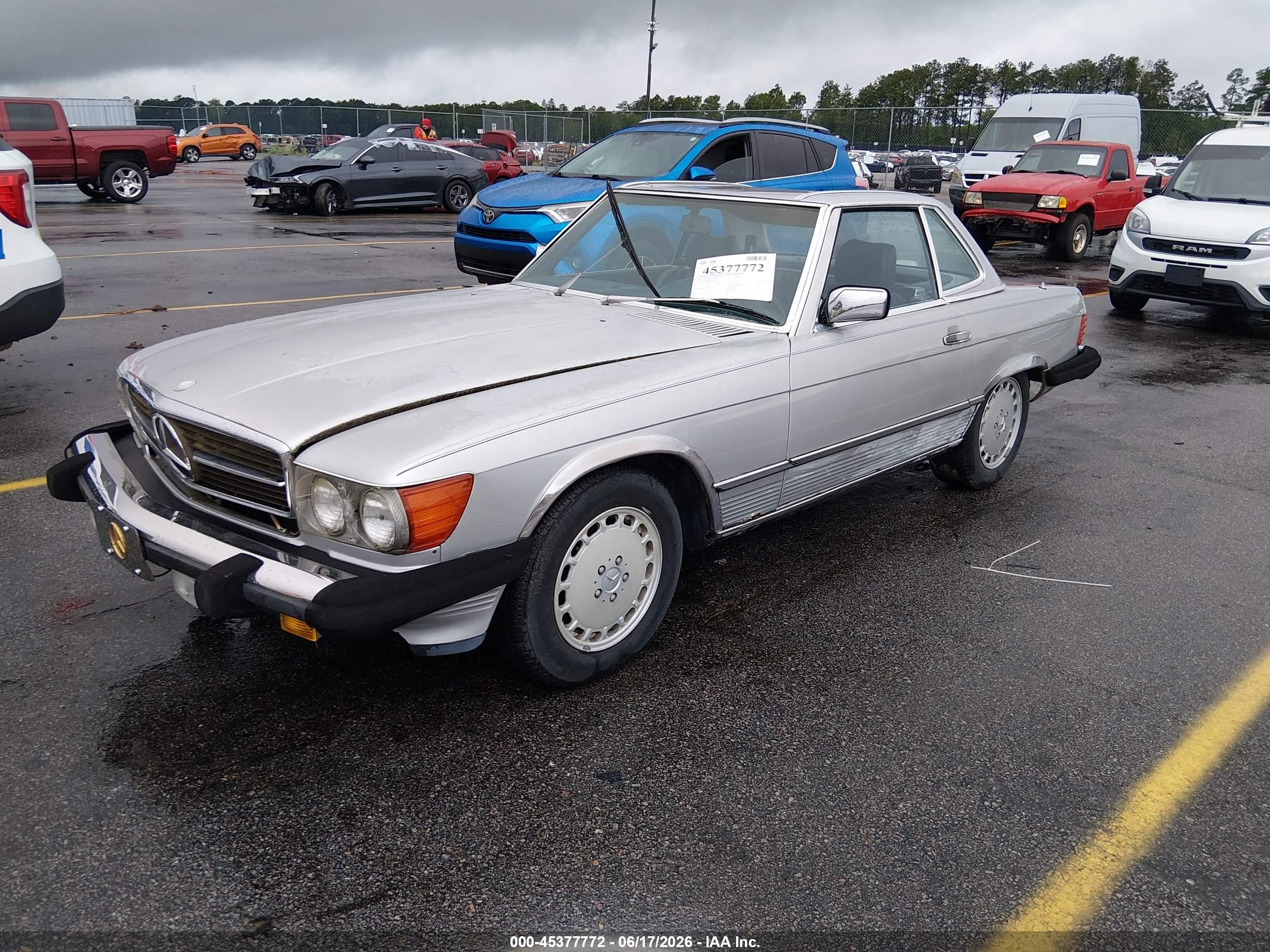 1986 Mercedes-benz 560 Sl Silver vin: WDBBA48D6GA042907