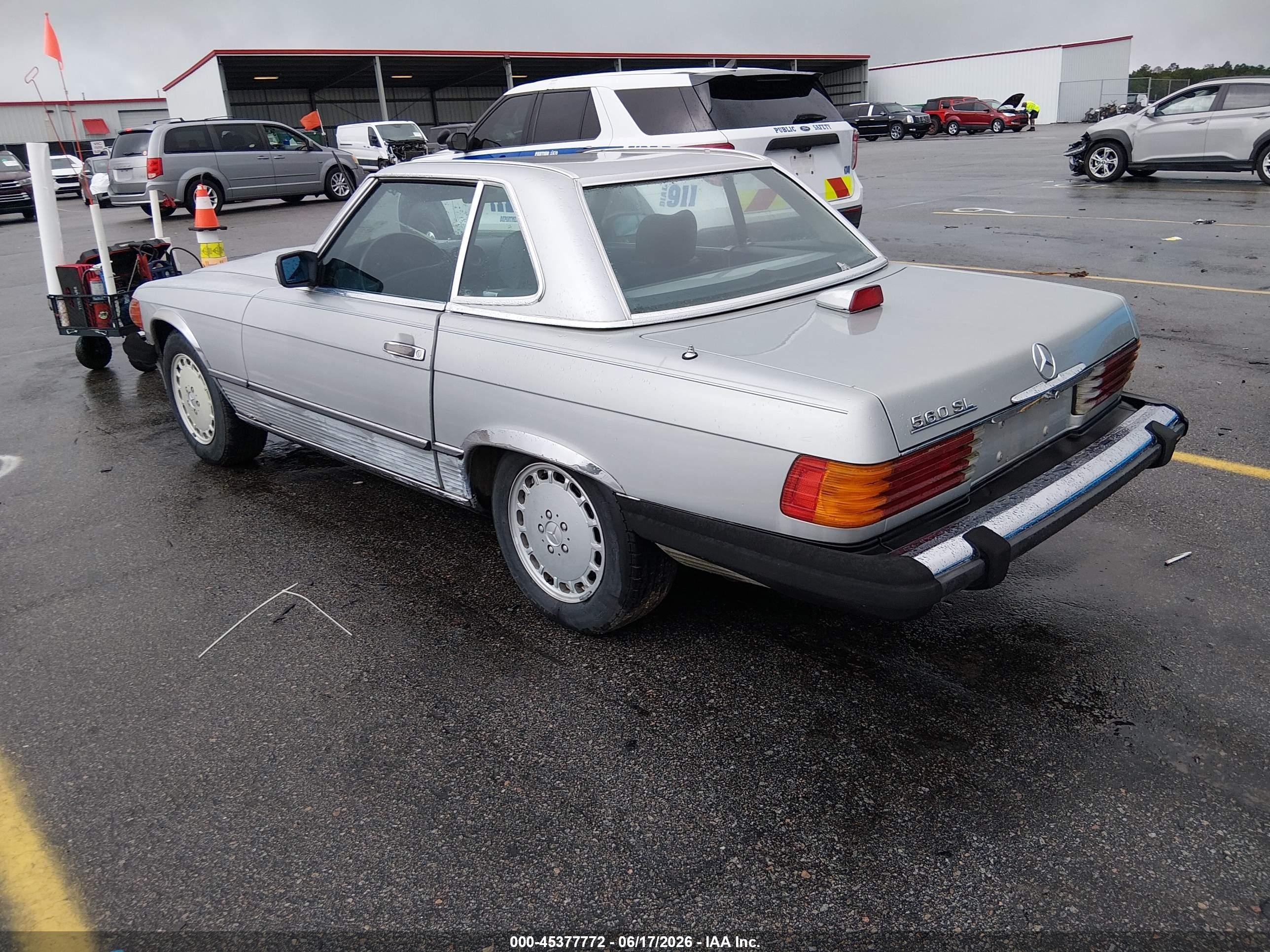 1986 Mercedes-benz 560 Sl Silver vin: WDBBA48D6GA042907