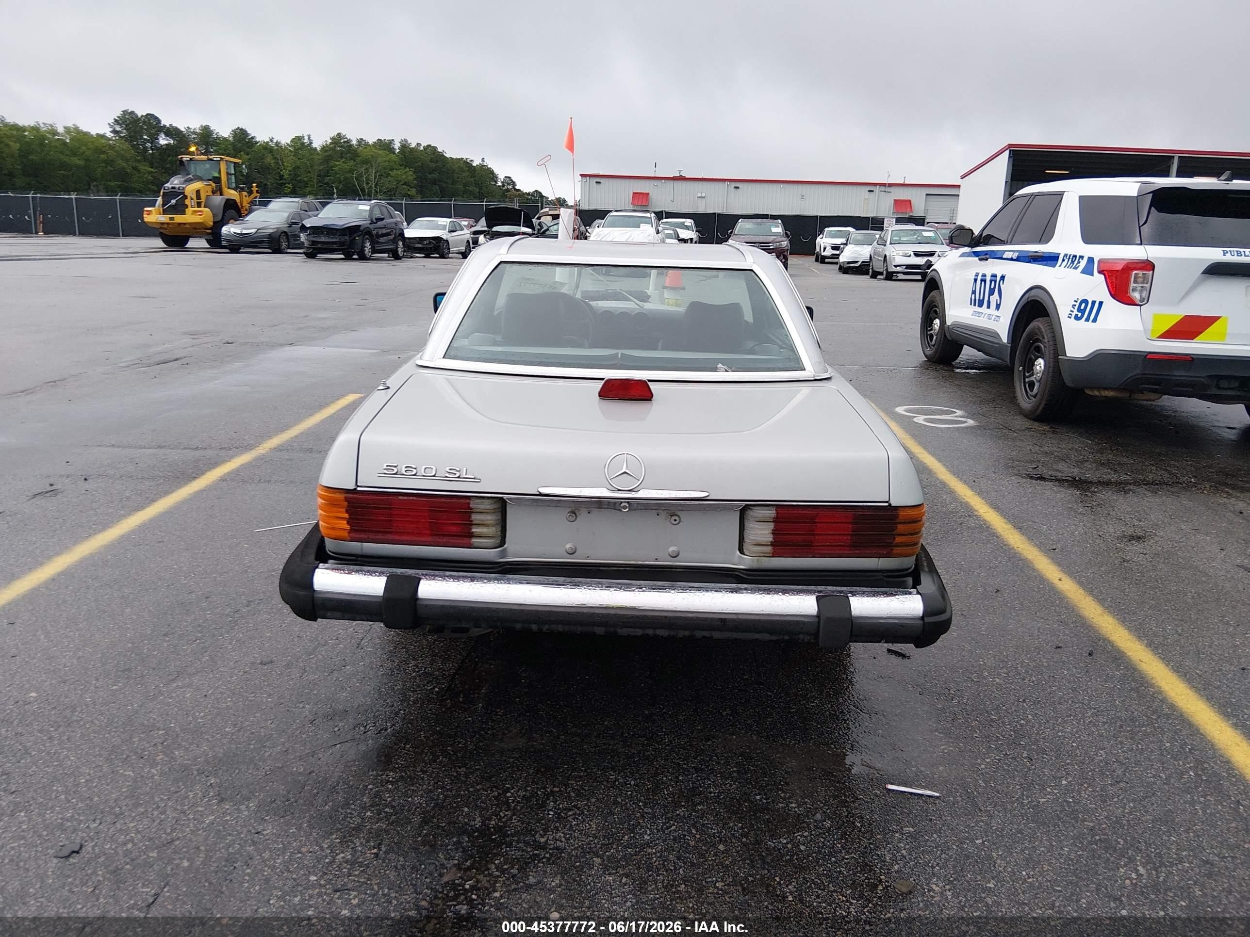 1986 Mercedes-benz 560 Sl Silver vin: WDBBA48D6GA042907