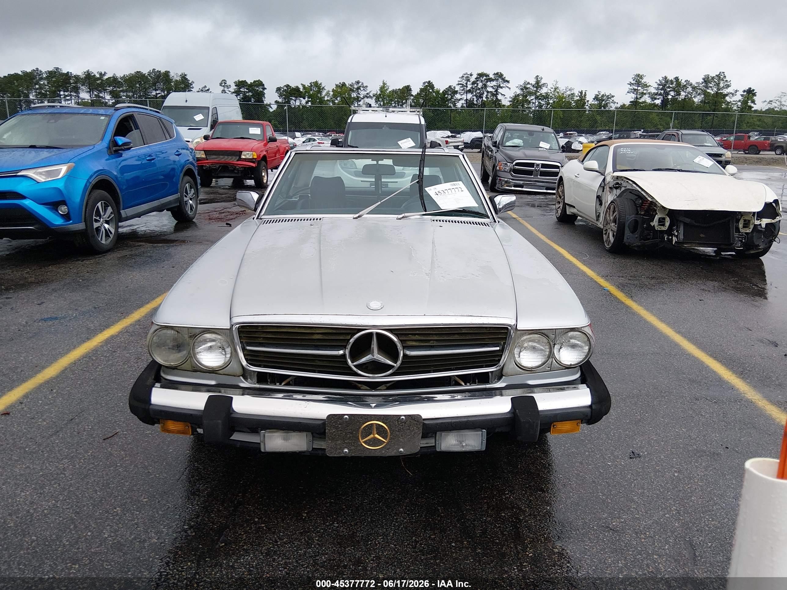 1986 Mercedes-benz 560 Sl Silver vin: WDBBA48D6GA042907