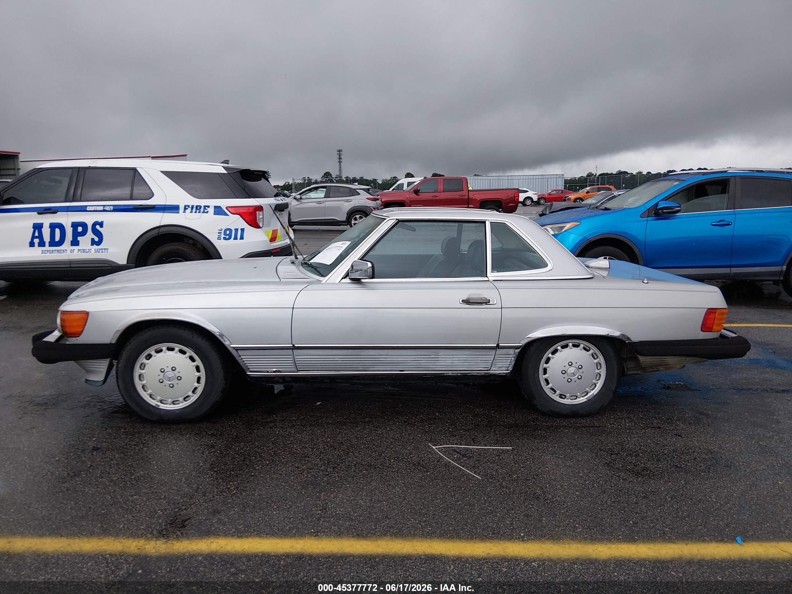 1986 Mercedes-benz 560 Sl Silver vin: WDBBA48D6GA042907