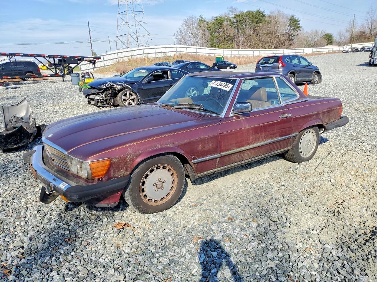 1986 Mercedes-benz 560 Sl Красный vin: WDBBA48D6GA052708