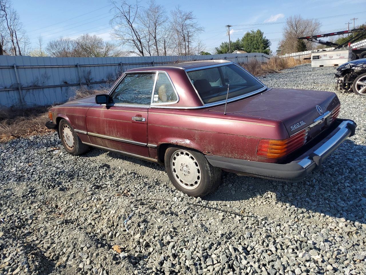 1986 Mercedes-benz 560 Sl Red vin: WDBBA48D6GA052708
