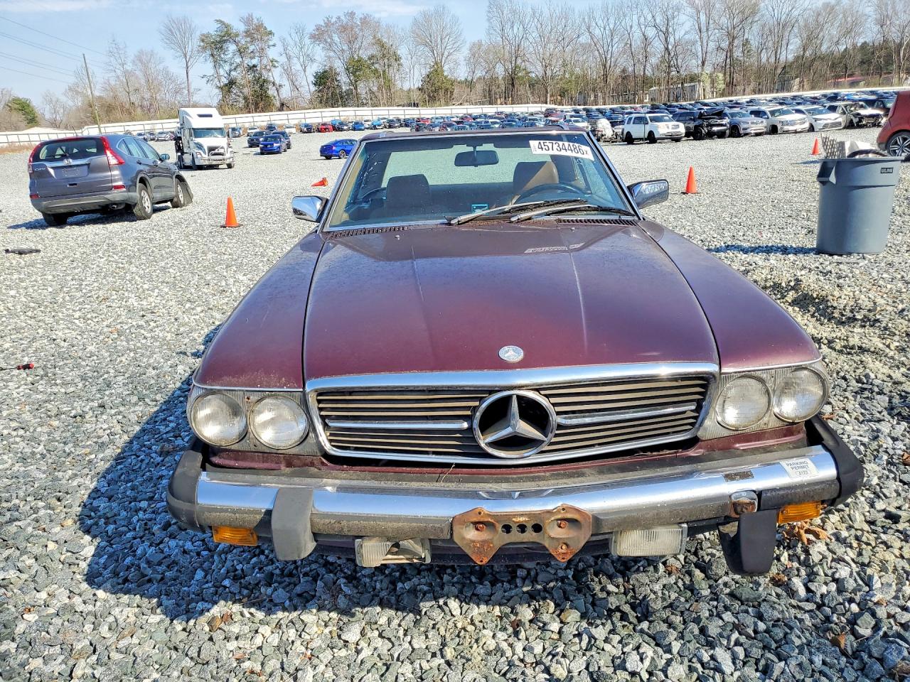 1986 Mercedes-benz 560 Sl Red vin: WDBBA48D6GA052708