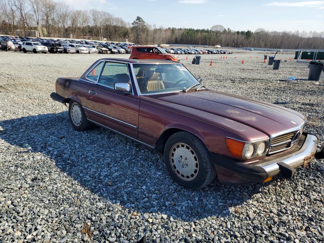 1986 Mercedes-benz 560 Sl Red vin: WDBBA48D6GA052708