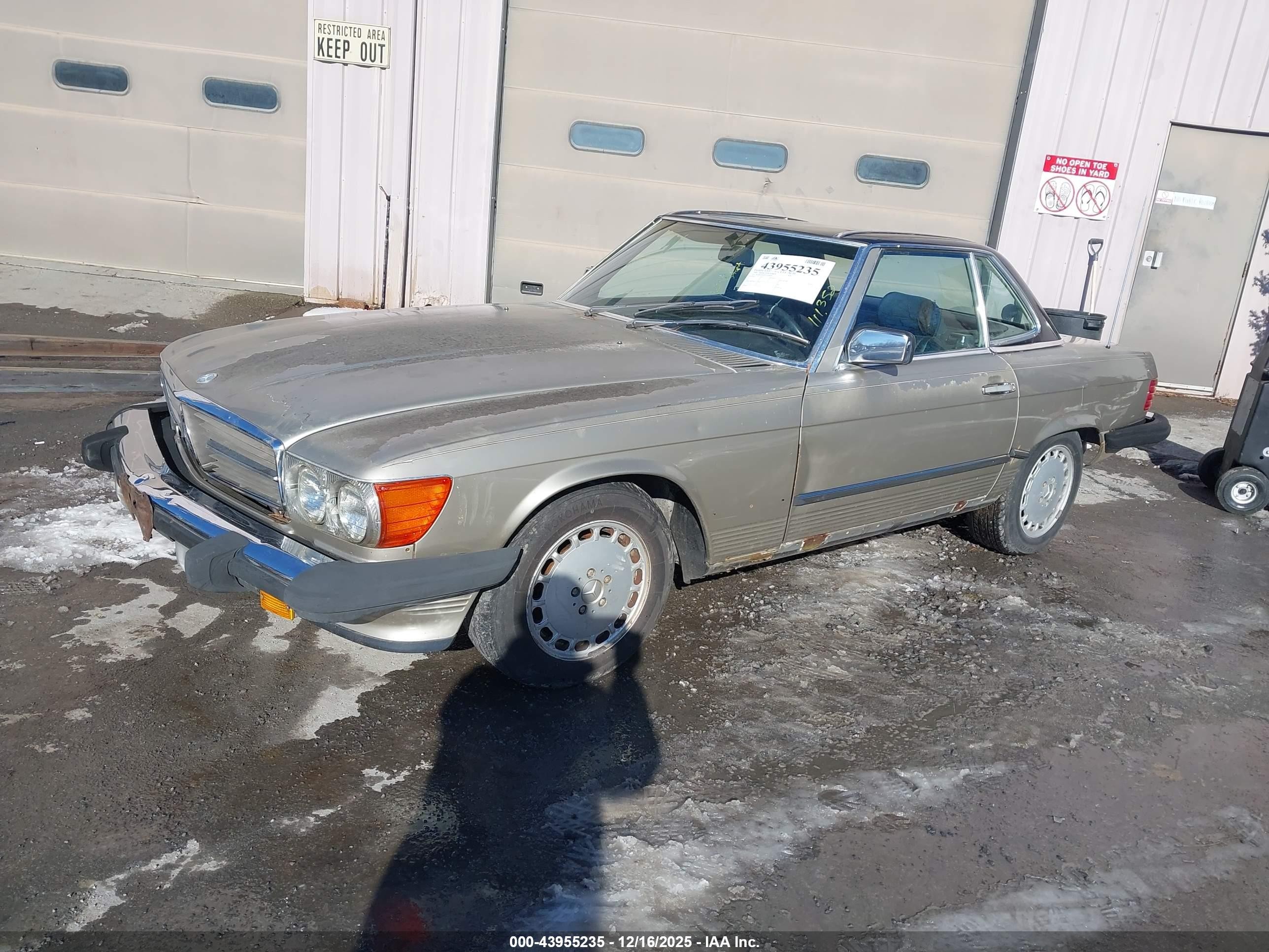 1986 Mercedes-benz 560 Sl Gray vin: WDBBA48D7GA038848