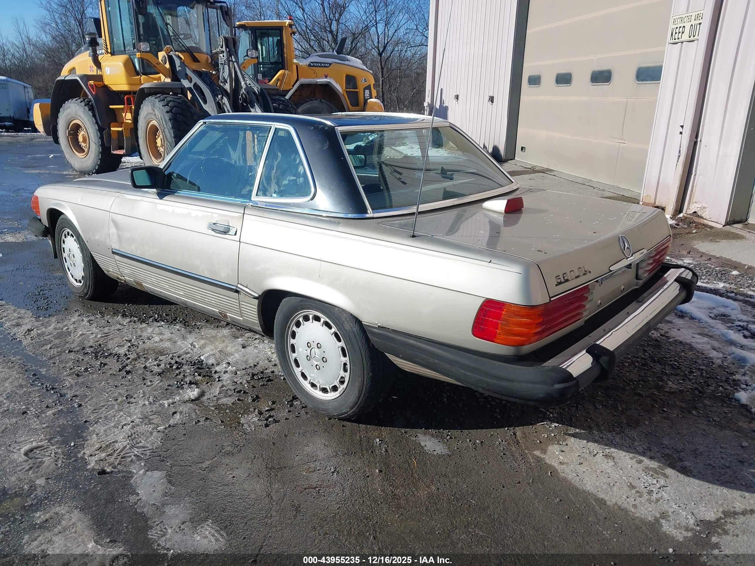 1986 Mercedes-benz 560 Sl Gray vin: WDBBA48D7GA038848