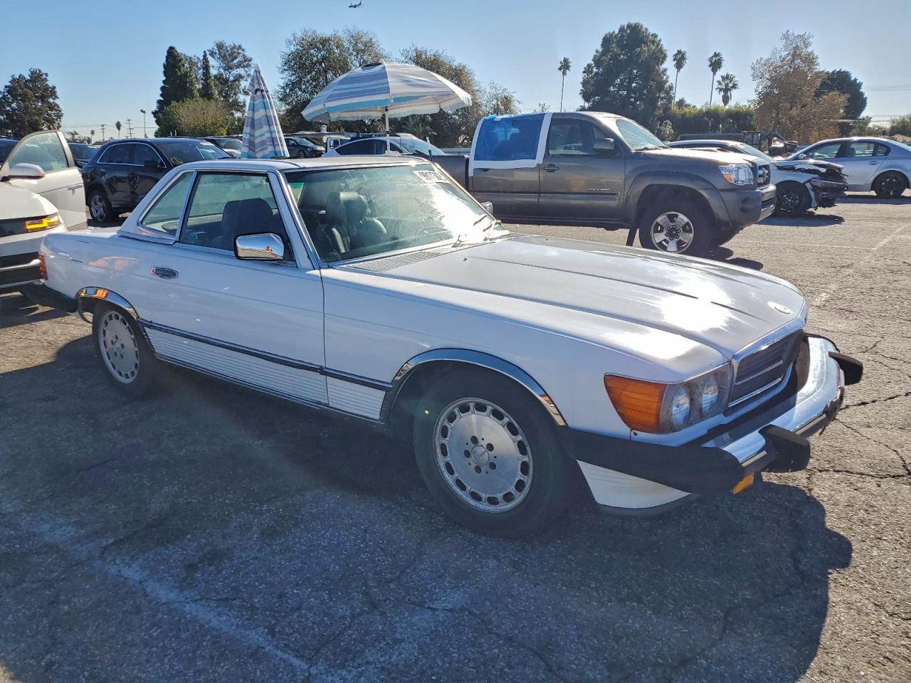 1986 Mercedes-benz 560 Sl White vin: WDBBA48D7GA043449