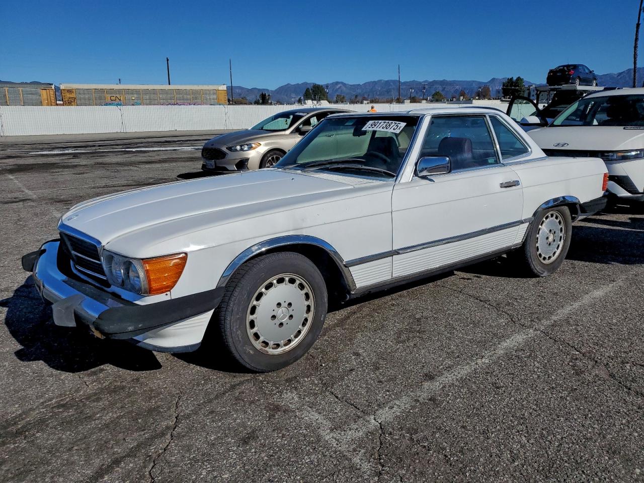 1986 Mercedes-benz 560 Sl White vin: WDBBA48D7GA043449