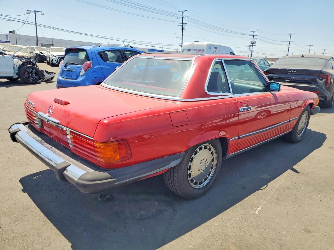 1987 Mercedes-benz 560 Sl Red vin: WDBBA48D7HA057689