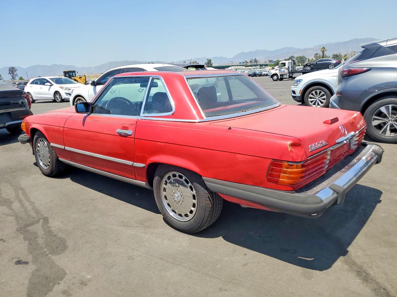 1987 Mercedes-benz 560 Sl Red vin: WDBBA48D7HA057689