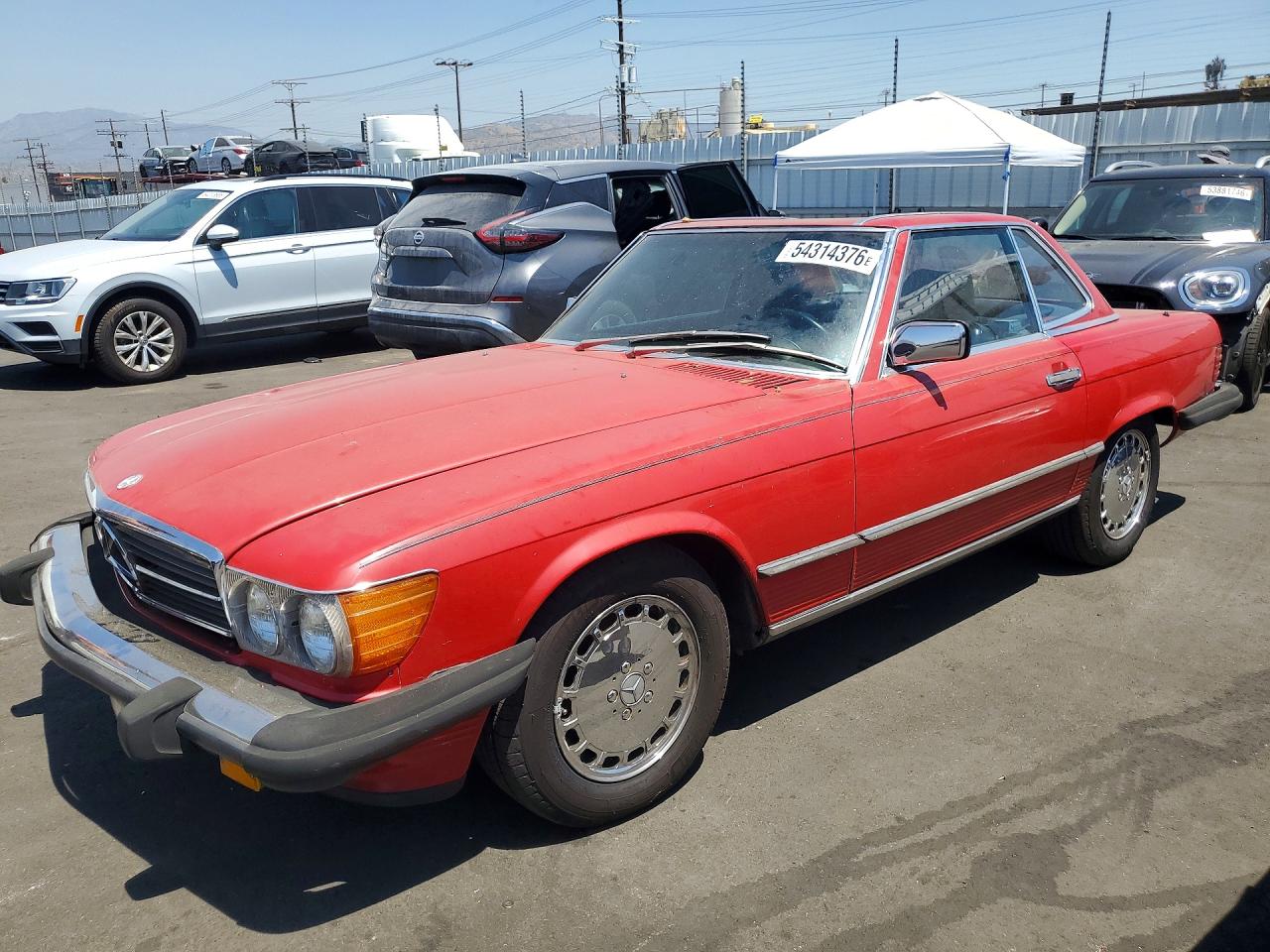 1987 Mercedes-benz 560 Sl Красный vin: WDBBA48D7HA057689