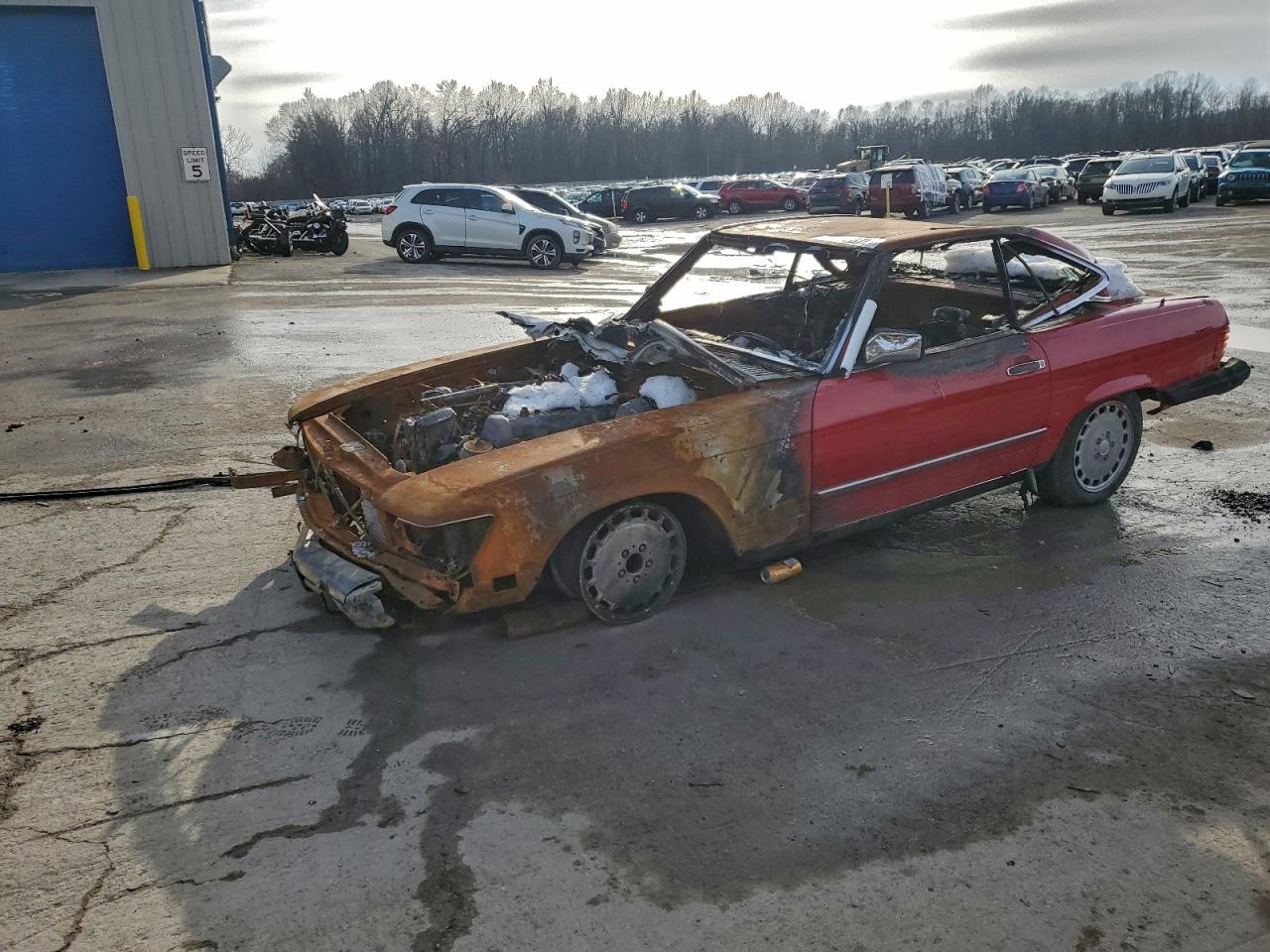 1987 Mercedes-benz 560 Sl Burgundy vin: WDBBA48D7HA074766