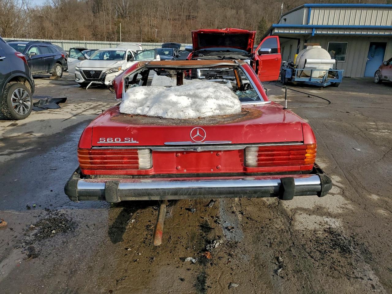 1987 Mercedes-benz 560 Sl Burgundy vin: WDBBA48D7HA074766