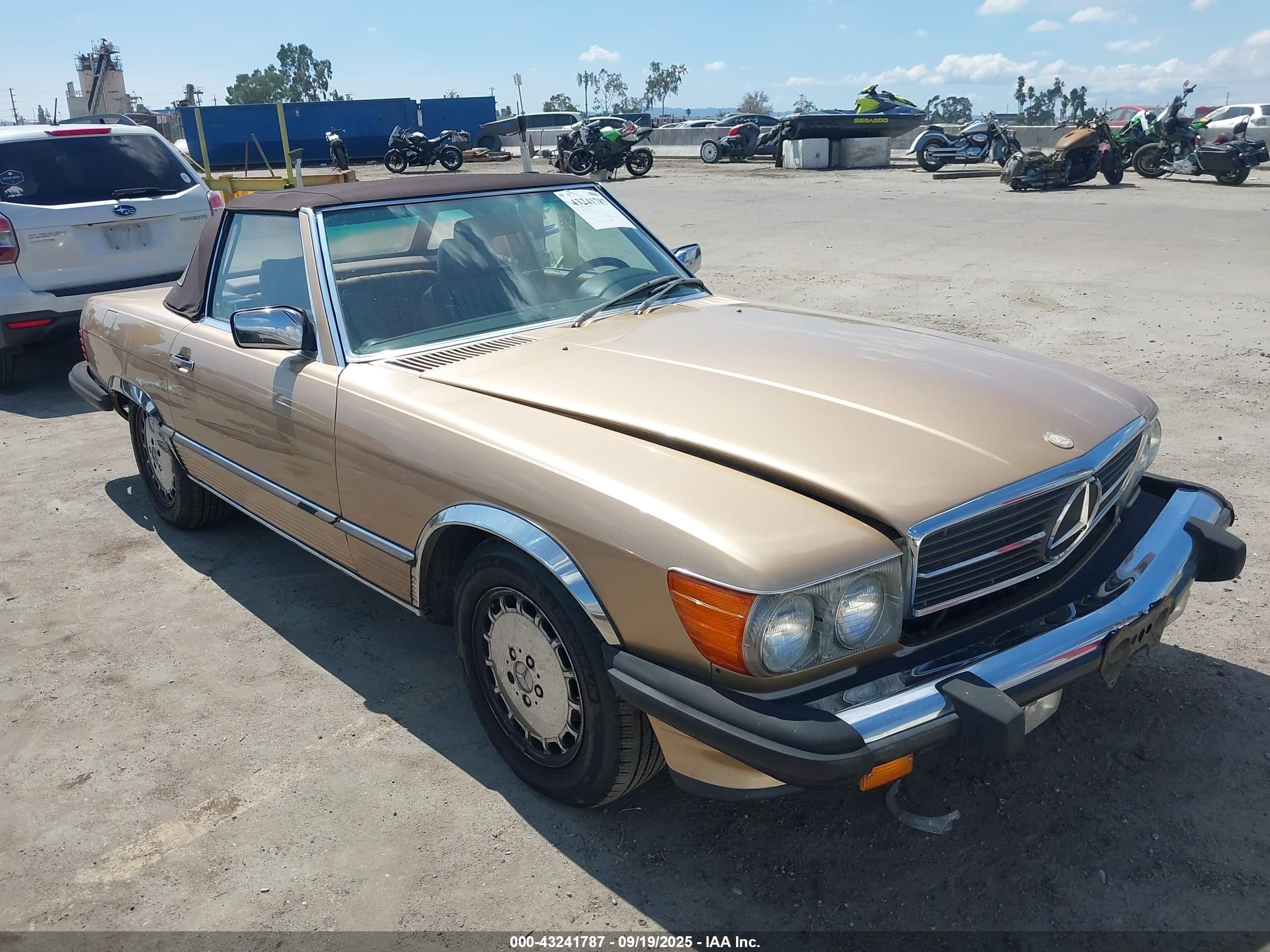 1988 Mercedes-benz 560 Sl Gold vin: WDBBA48D7JA076460