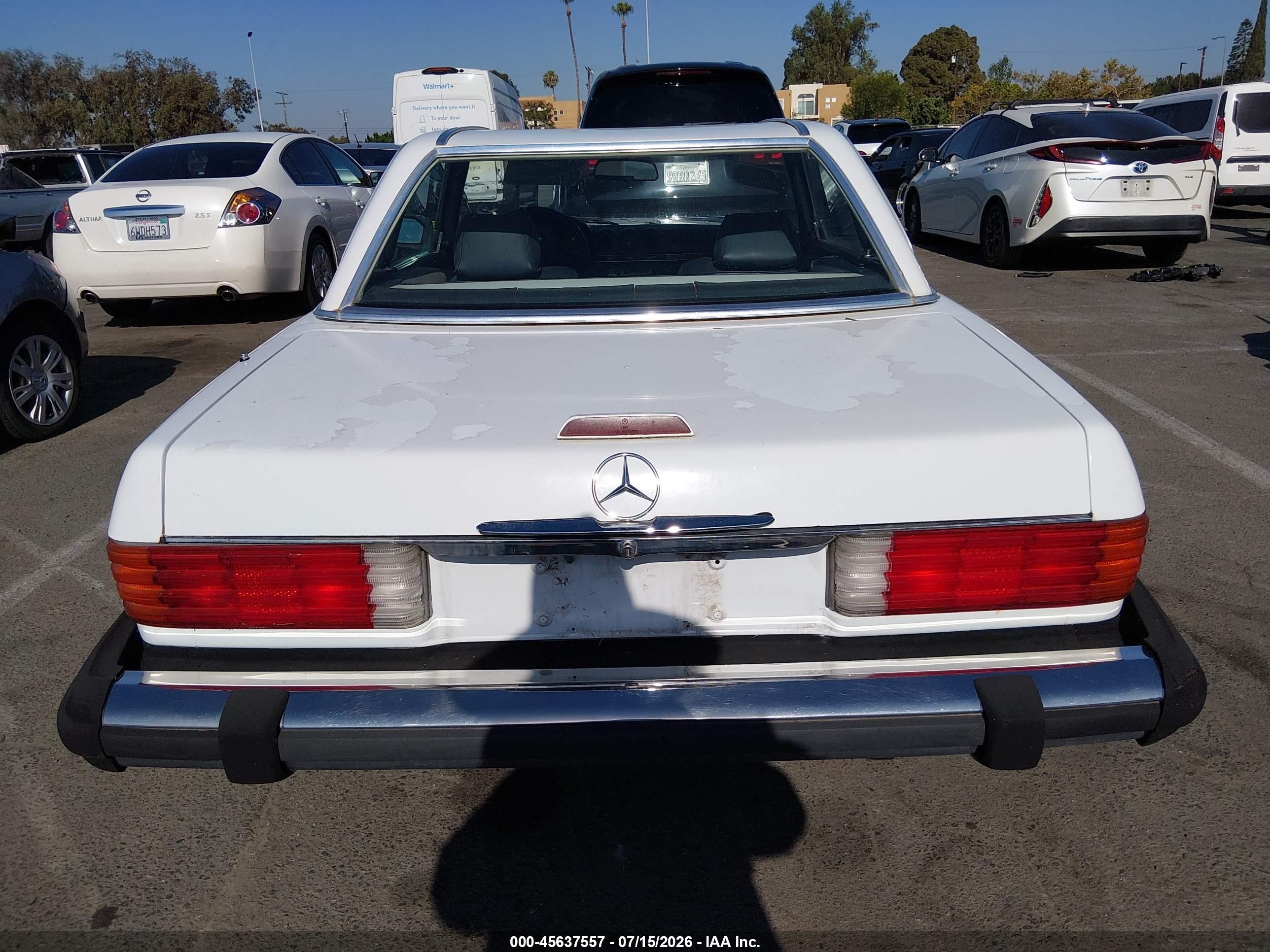 1988 Mercedes-benz 560 Sl White vin: WDBBA48D7JA083408
