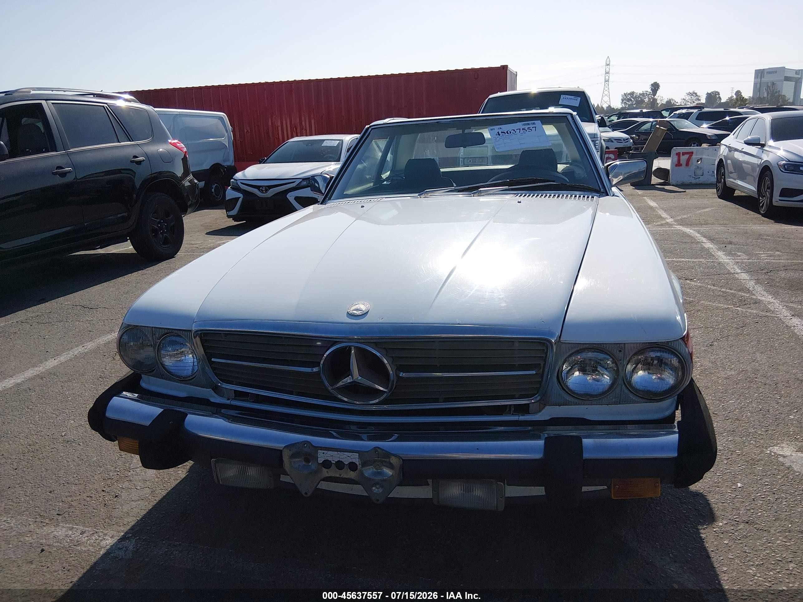 1988 Mercedes-benz 560 Sl White vin: WDBBA48D7JA083408