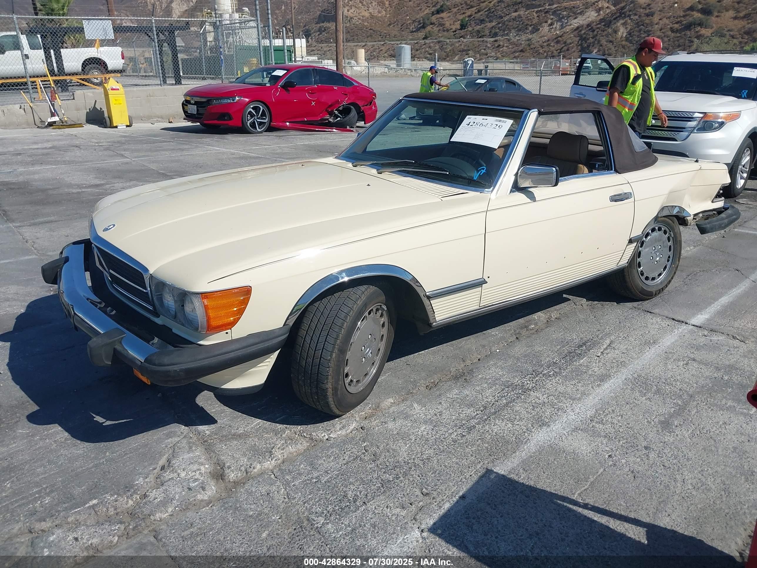 1988 Mercedes-benz 560 Sl Beige vin: WDBBA48D7JA089340