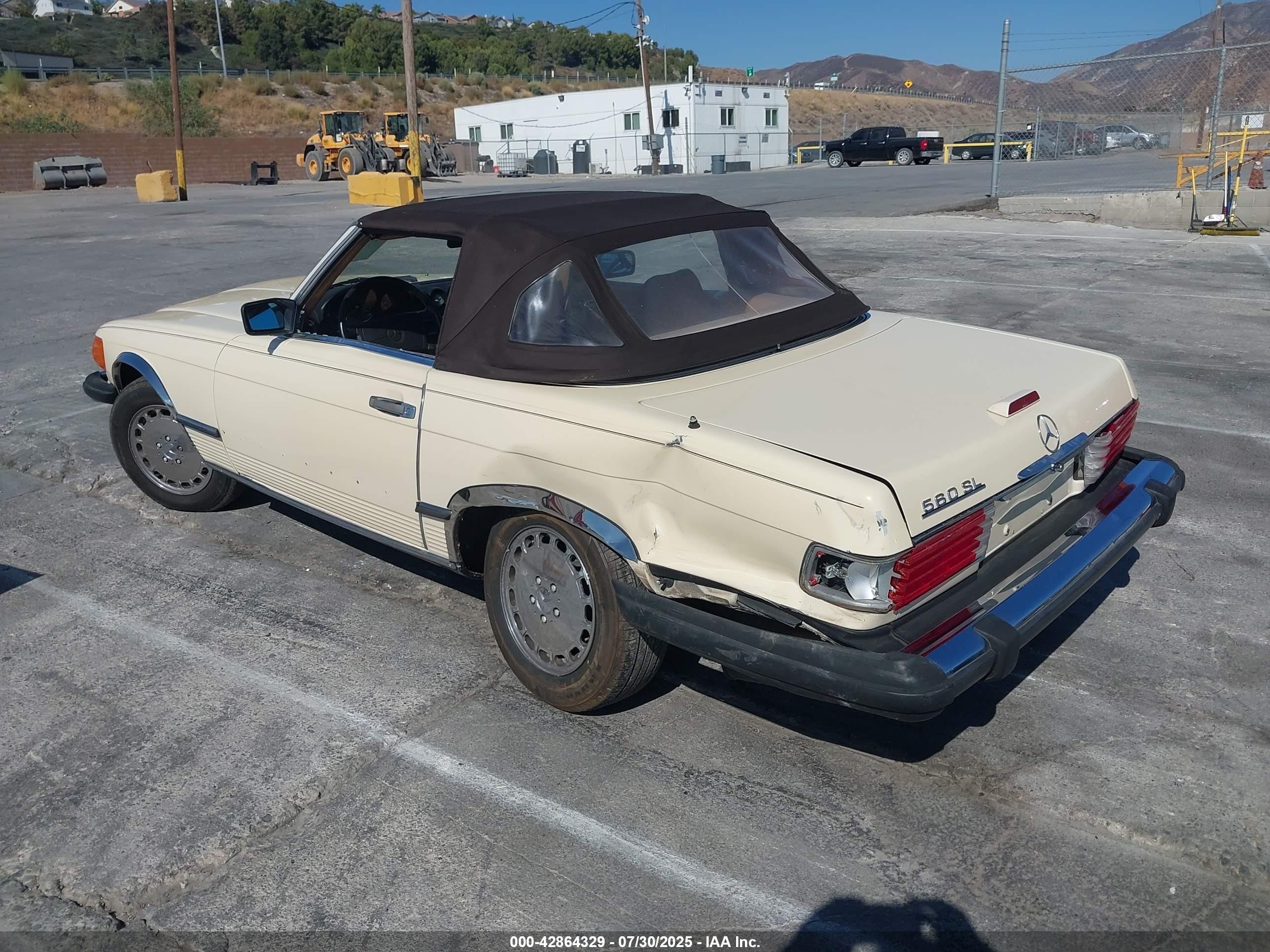 1988 Mercedes-benz 560 Sl Beige vin: WDBBA48D7JA089340