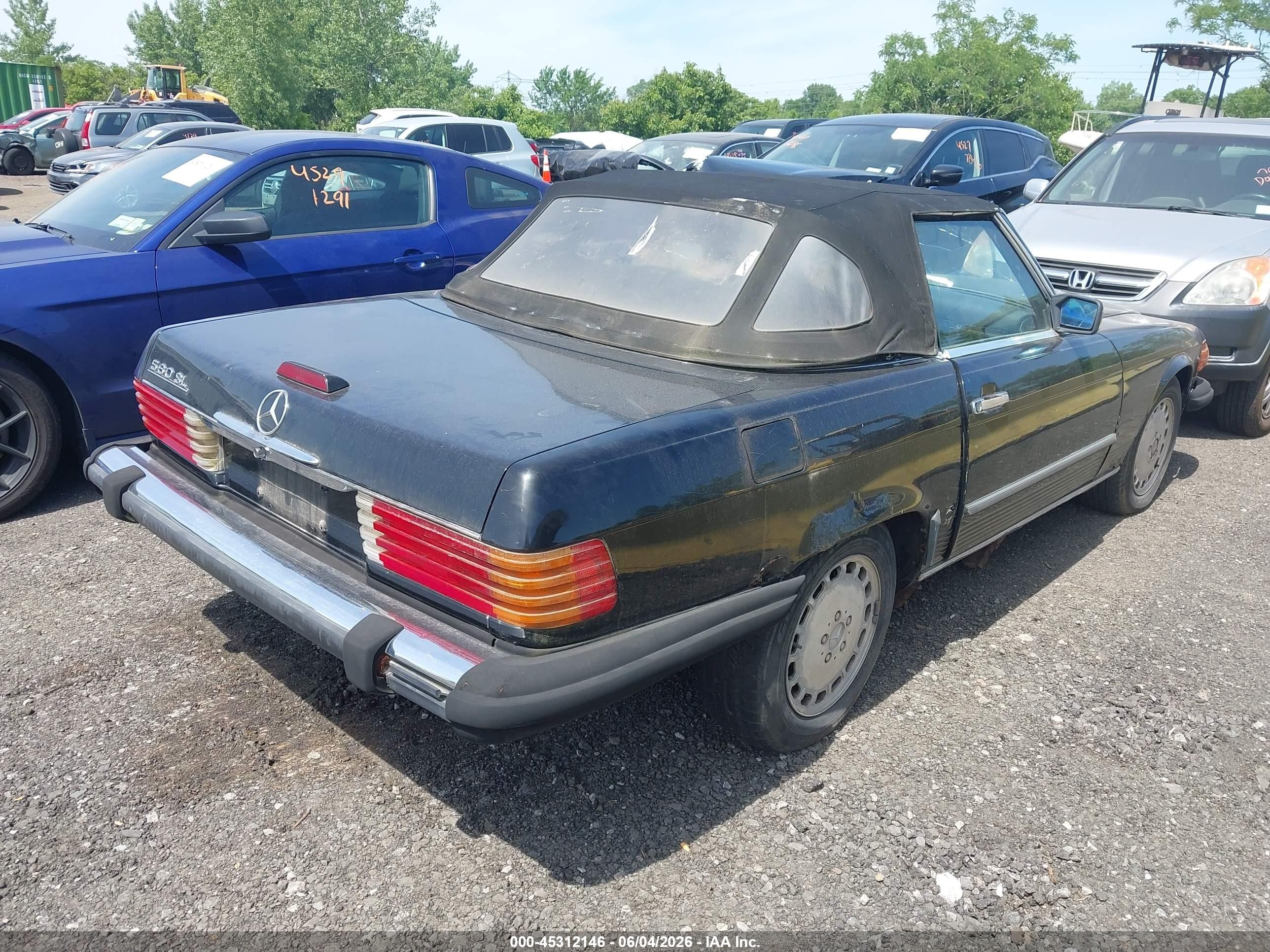 1989 Mercedes-benz 560 Sl Черный vin: WDBBA48D7KA094426