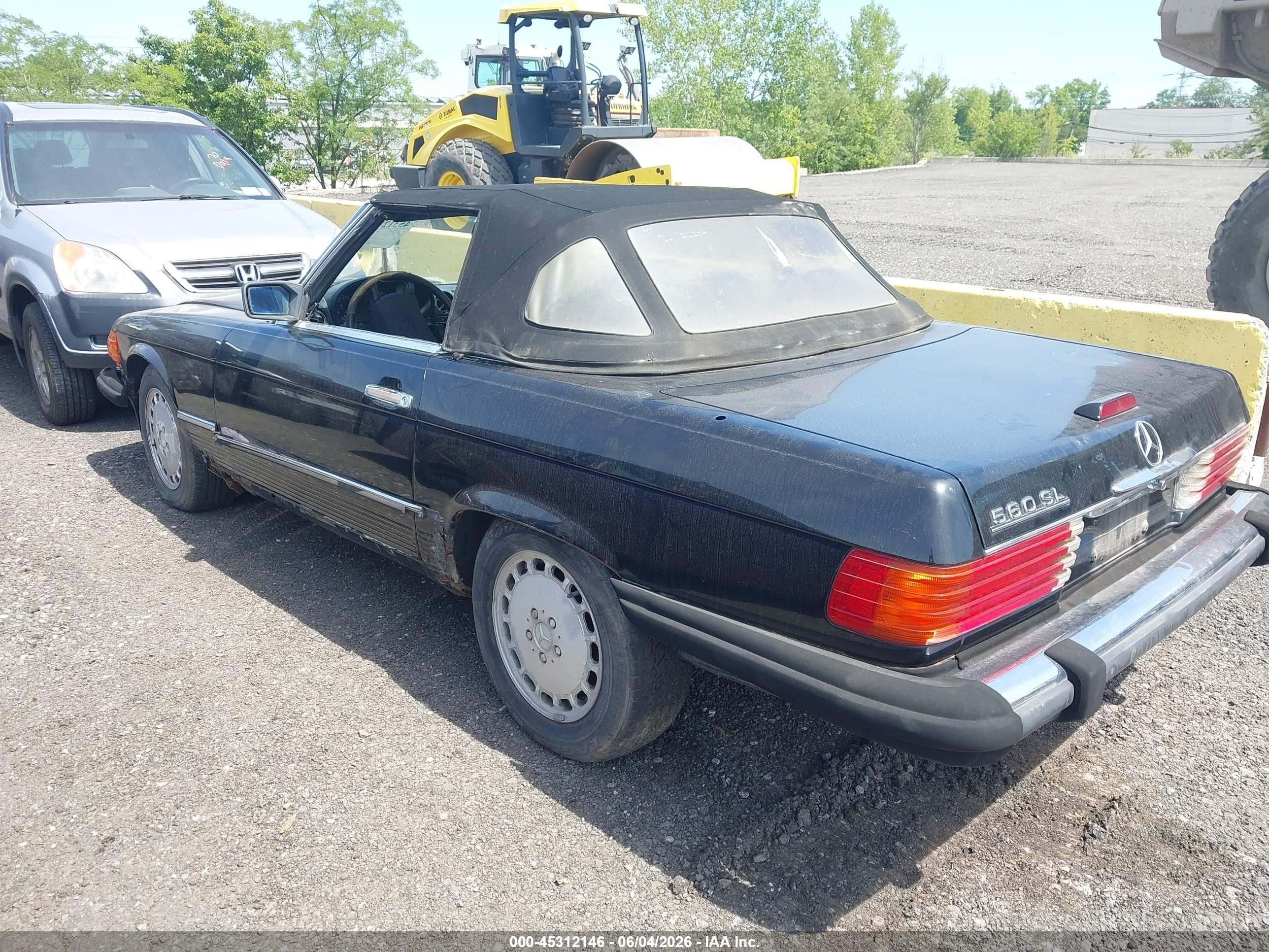 1989 Mercedes-benz 560 Sl Черный vin: WDBBA48D7KA094426