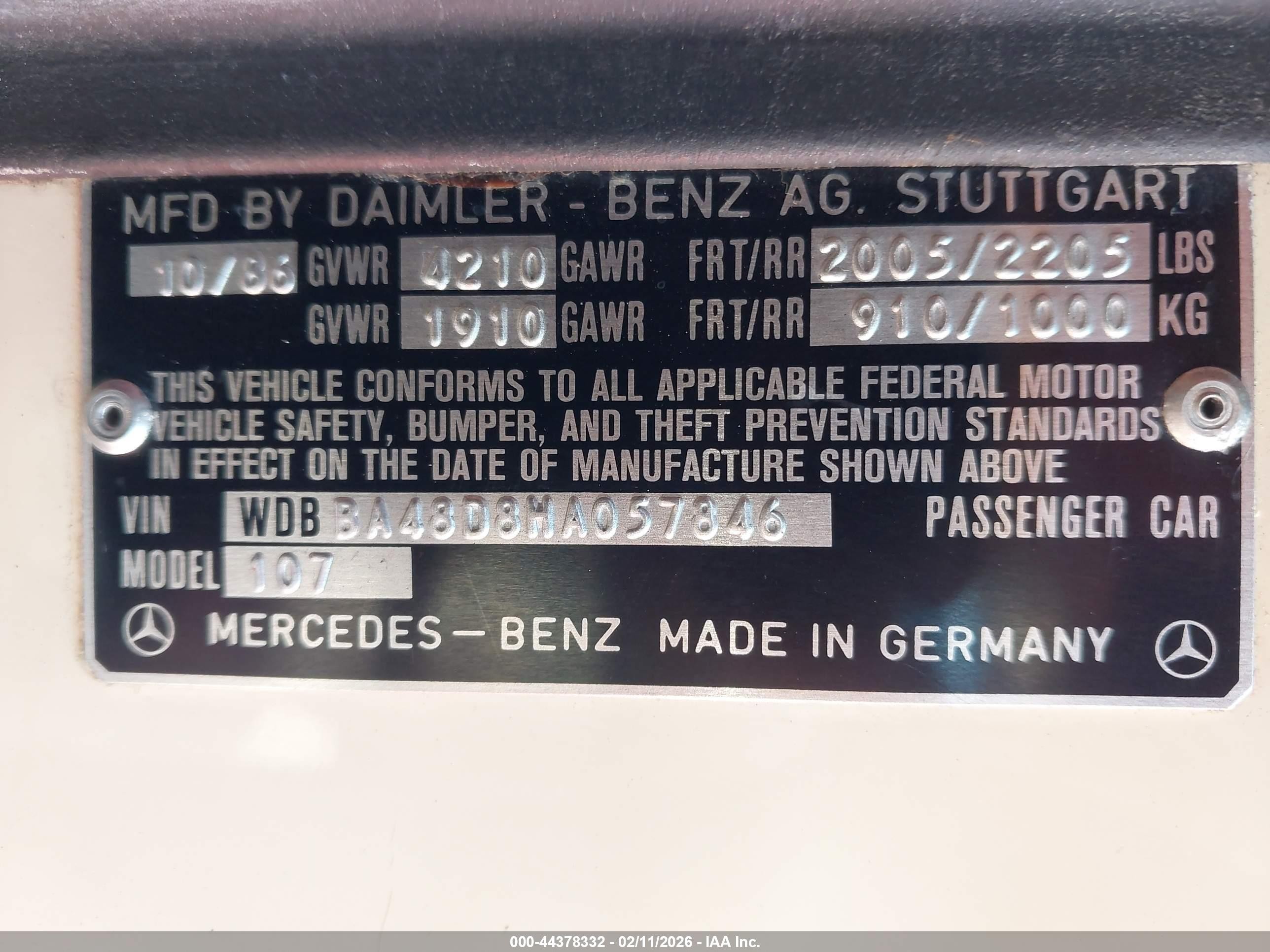 1987 Mercedes-benz 560 Sl Beige vin: WDBBA48D8HA057846
