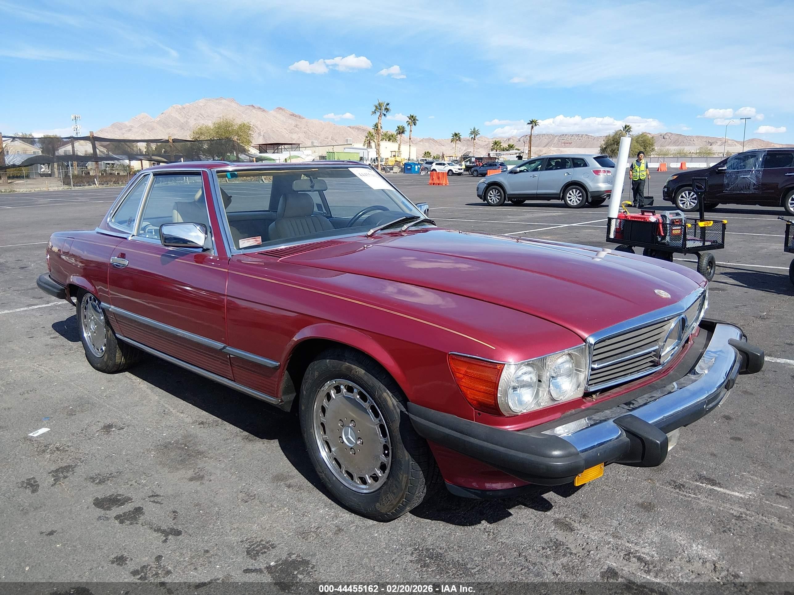 1989 Mercedes-benz 560 Sl Бордовый vin: WDBBA48D8KA104705