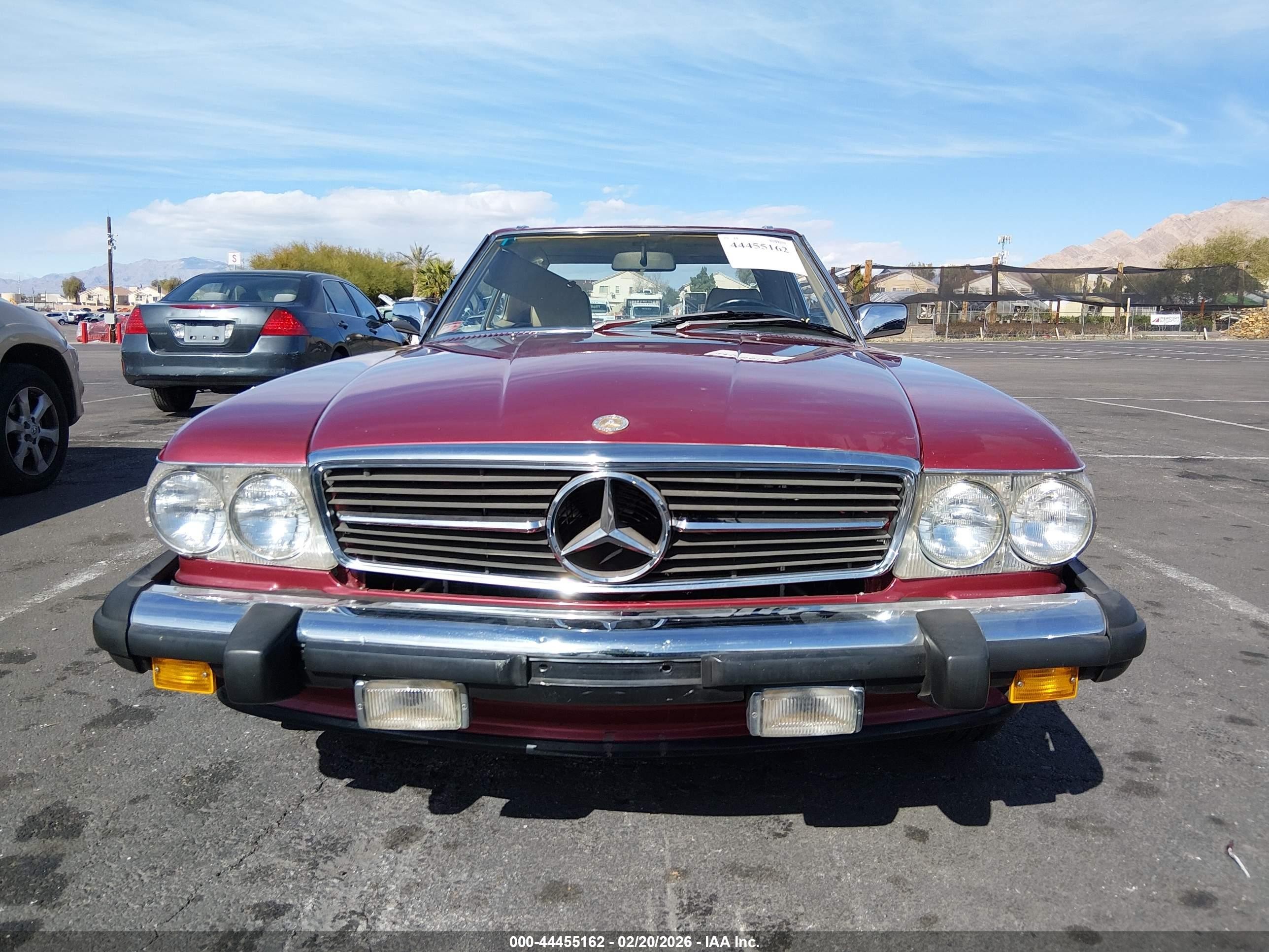 1989 Mercedes-benz 560 Sl Burgundy vin: WDBBA48D8KA104705