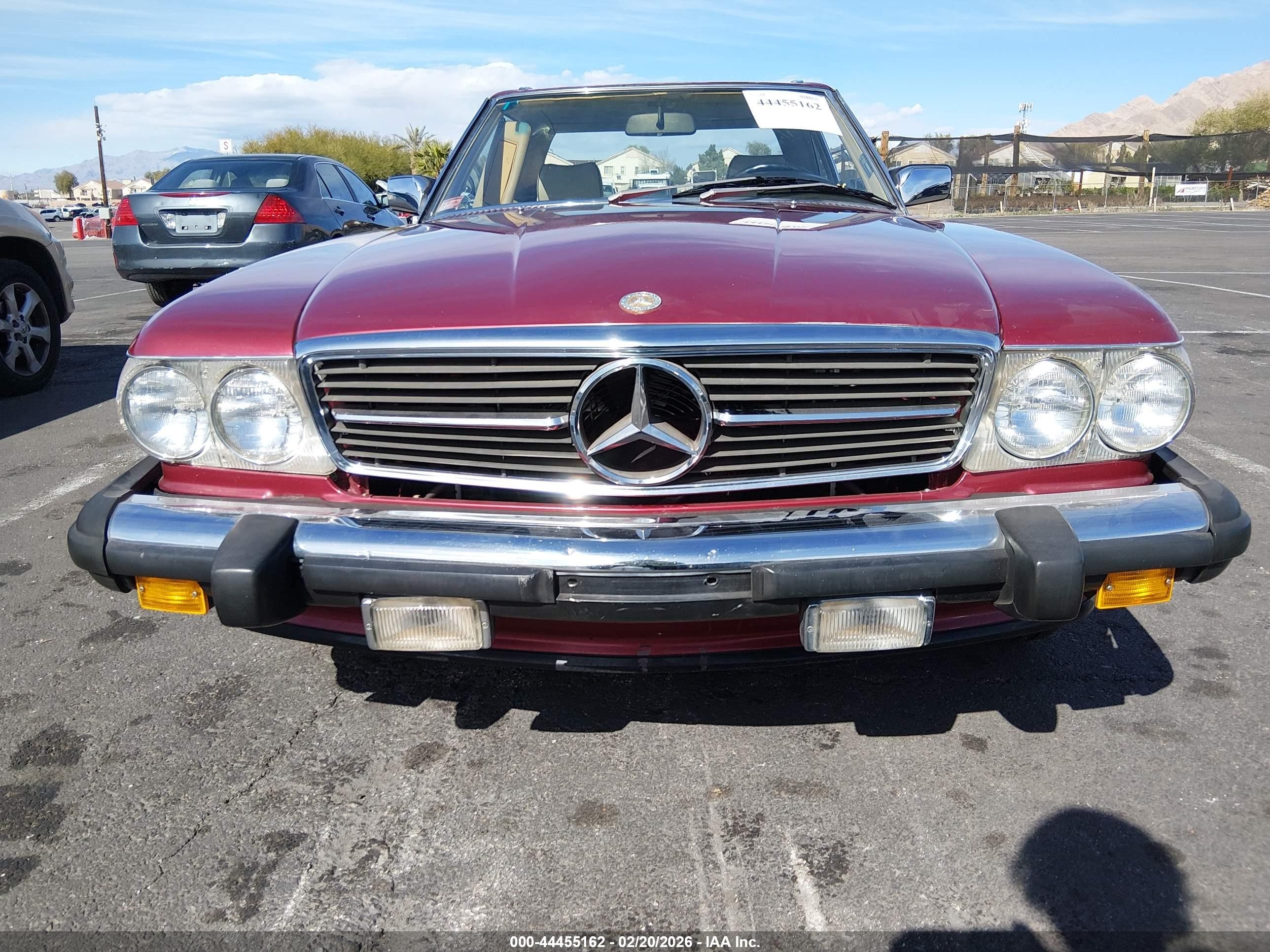 1989 Mercedes-benz 560 Sl Burgundy vin: WDBBA48D8KA104705