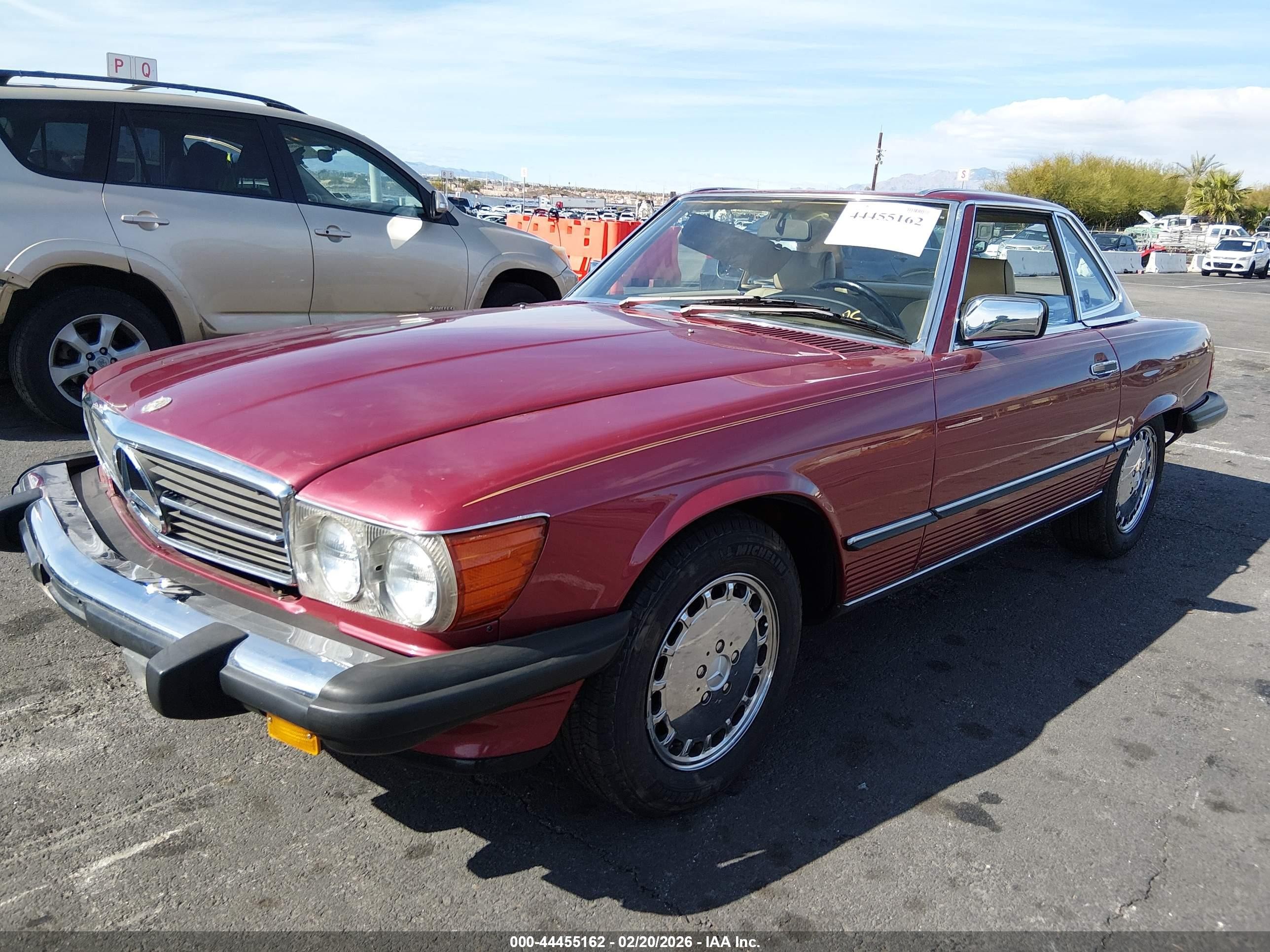 1989 Mercedes-benz 560 Sl Burgundy vin: WDBBA48D8KA104705