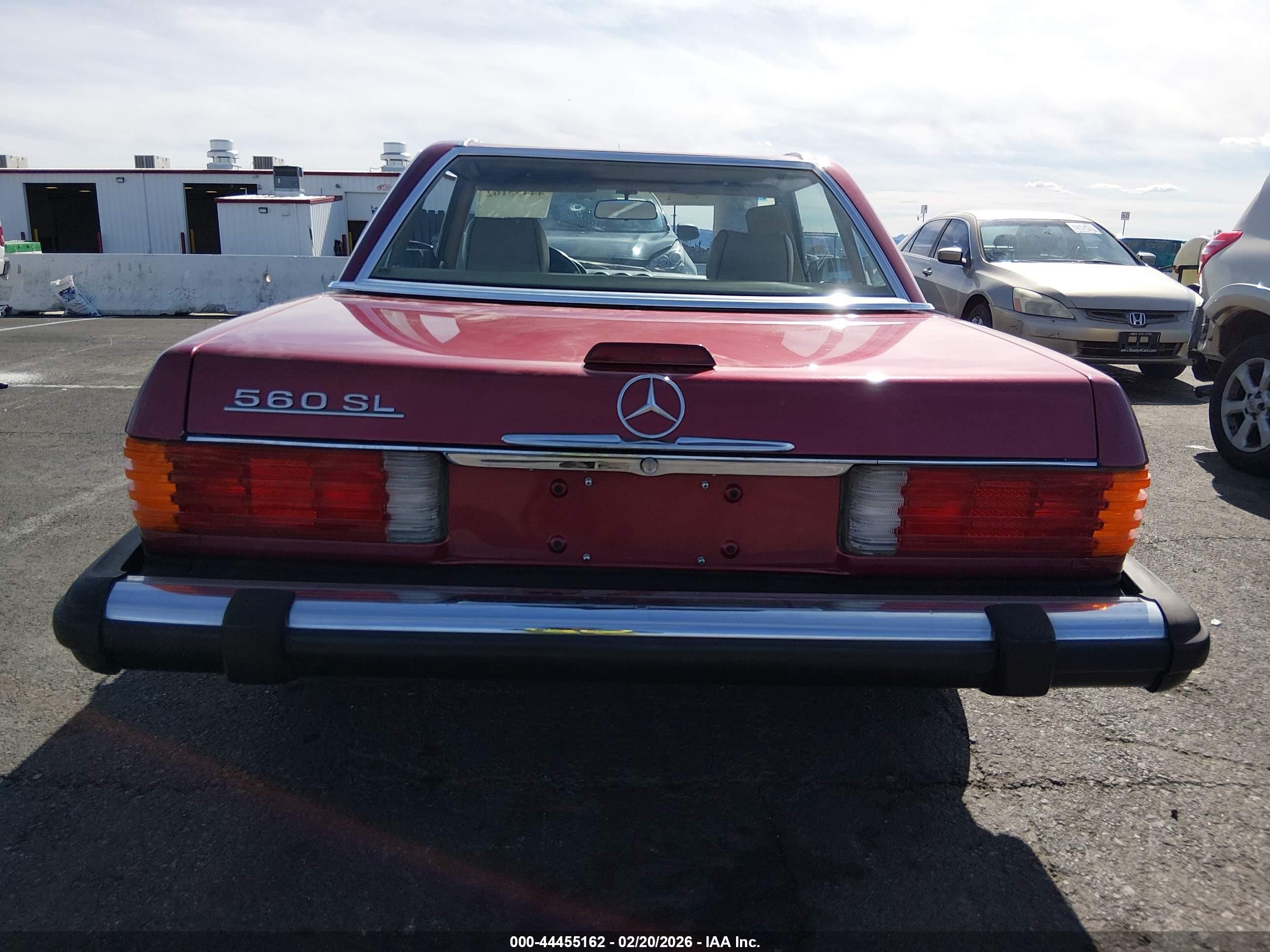 1989 Mercedes-benz 560 Sl Burgundy vin: WDBBA48D8KA104705